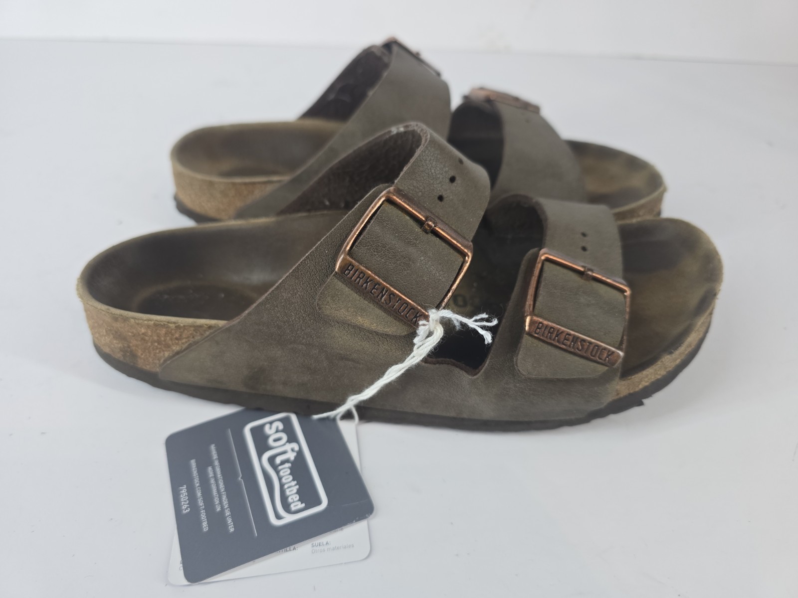 Birkenstock Arizona Brown Slip-On Buckle Sandal W 7