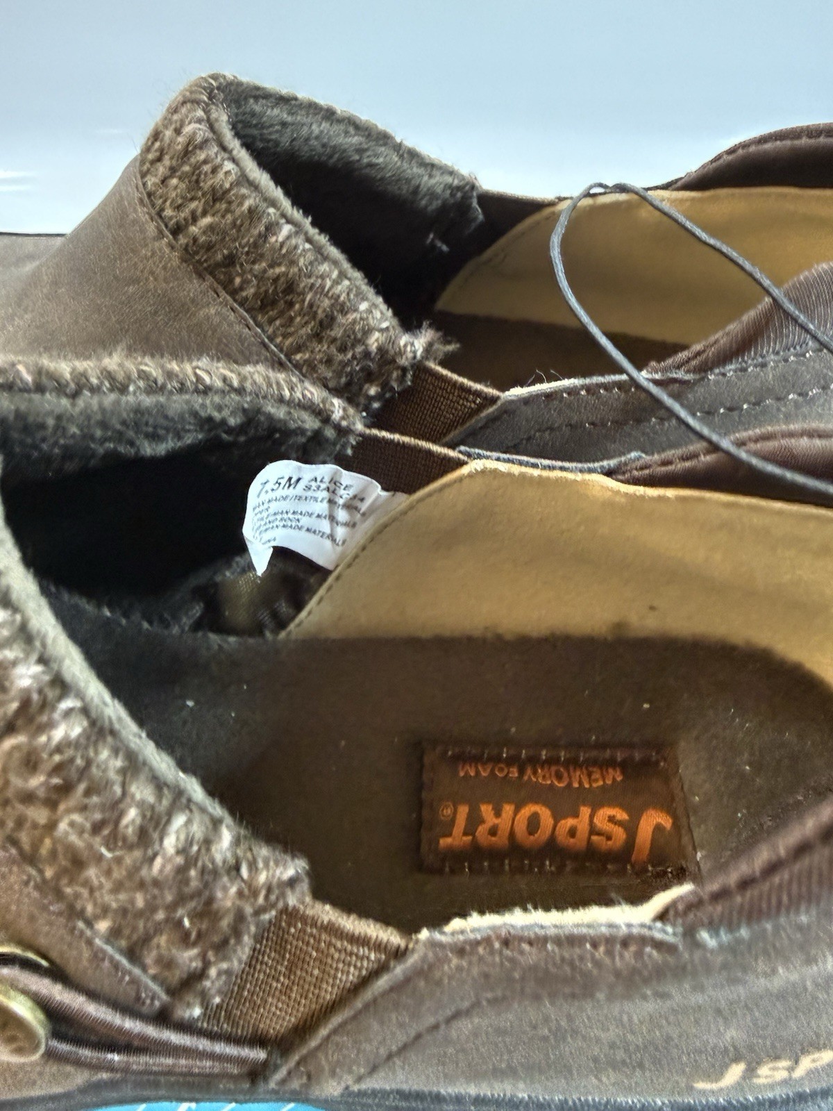 Jsport Jambu Women’s Alice Slip-On Shoes, Size 7.5M Brown Faux Leather