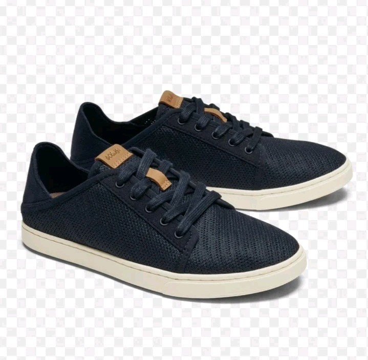 OLUKAI Beach Fold Down Dede Pehuea Li Ili Navy Knit Casual Walking Sneaker Sz 9