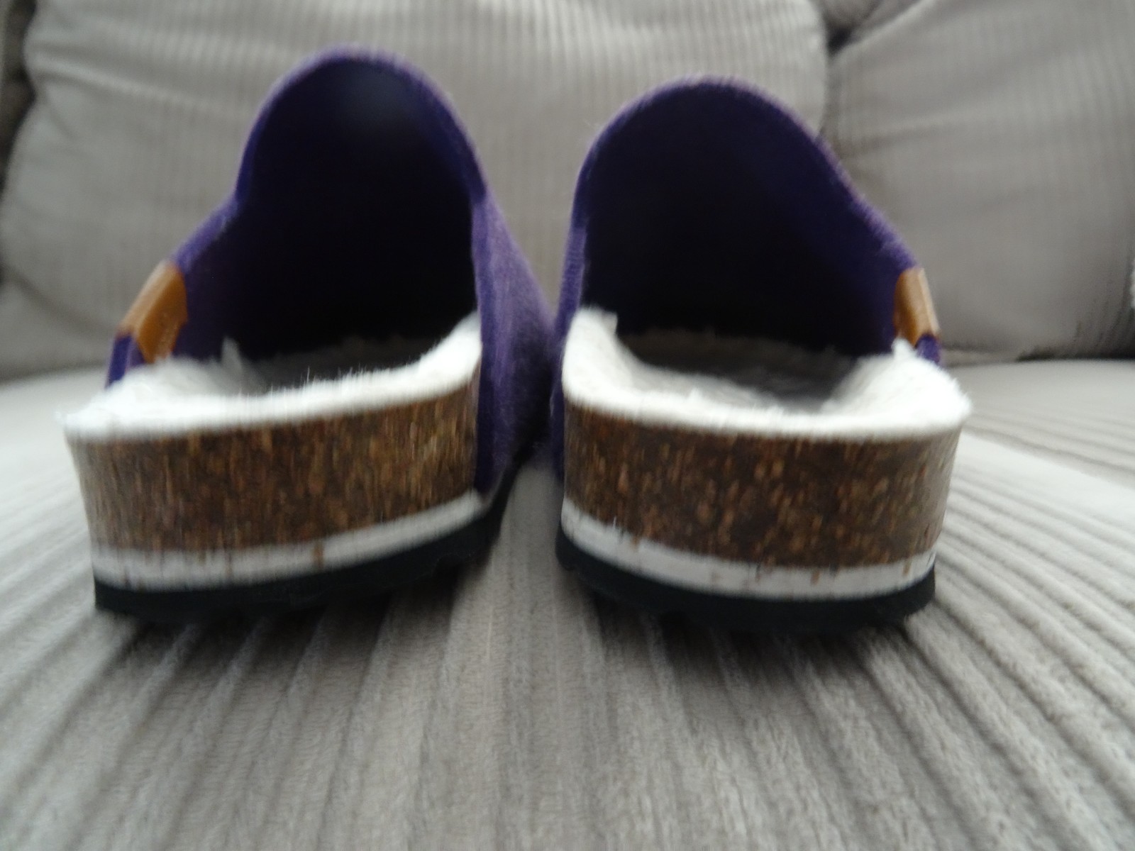 Sanita Felt Wool Clog Fleece Lining Purple Women 37 New w/o Box