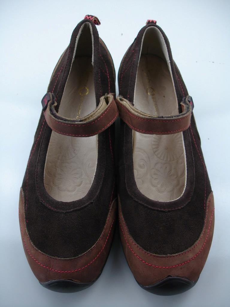 Women’s 9.5 M Jambu All Terra Formosa Mary Jane Brown Suede Leather Shoes Wedge