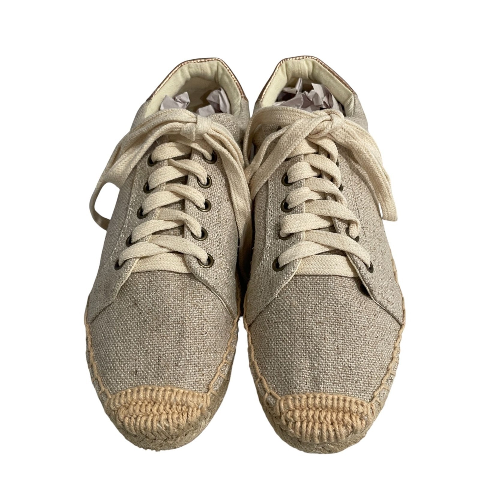 Tonivis Canvas Espadrille Sneakers Size 7 Natural Boho Coastal Summer Shoes
