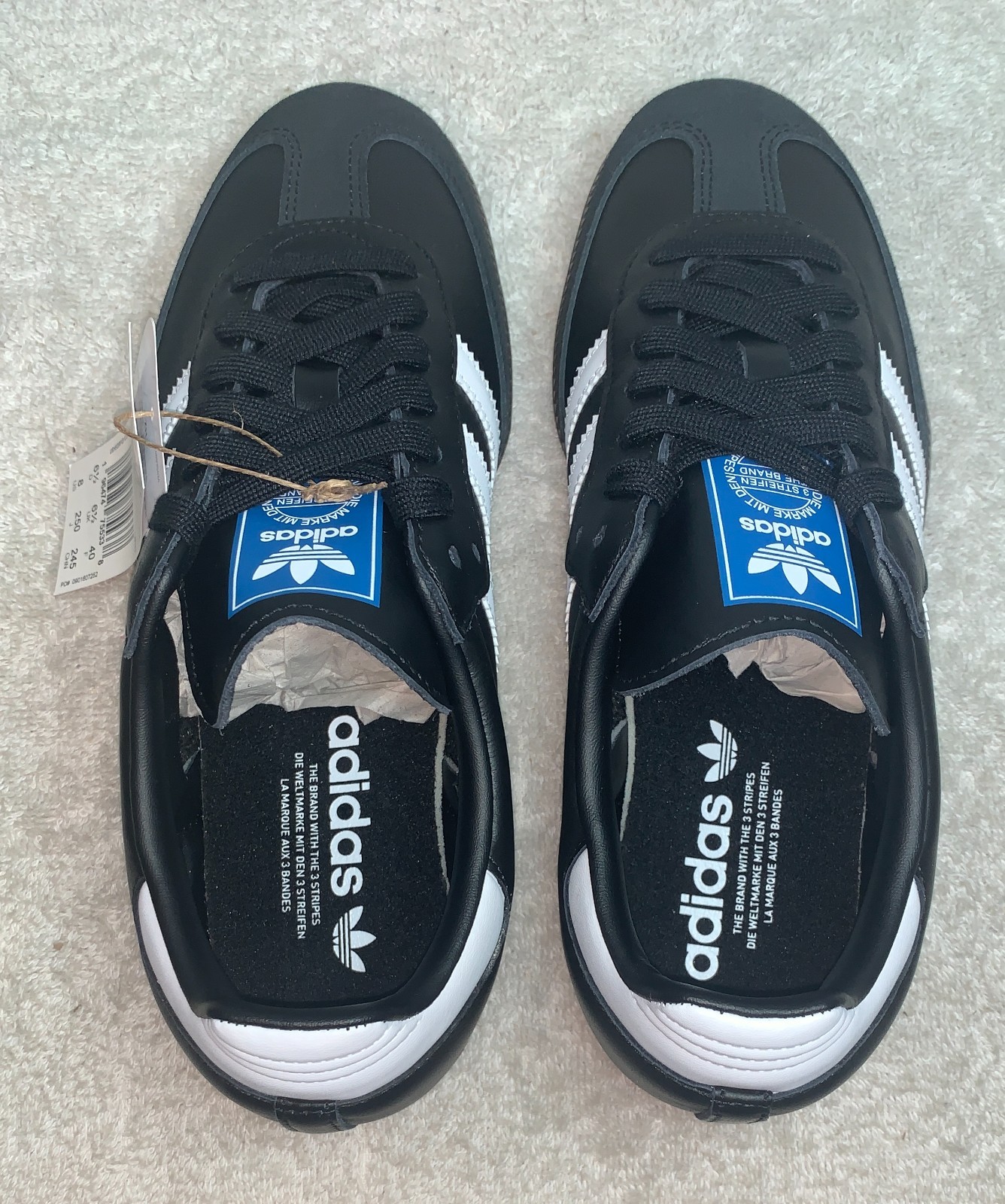 ADIDAS ORIGINALS SAMBA OG W CASUAL SNEAKERS WOMENS SZ 8 BLACK WHITE IG9031 NIB