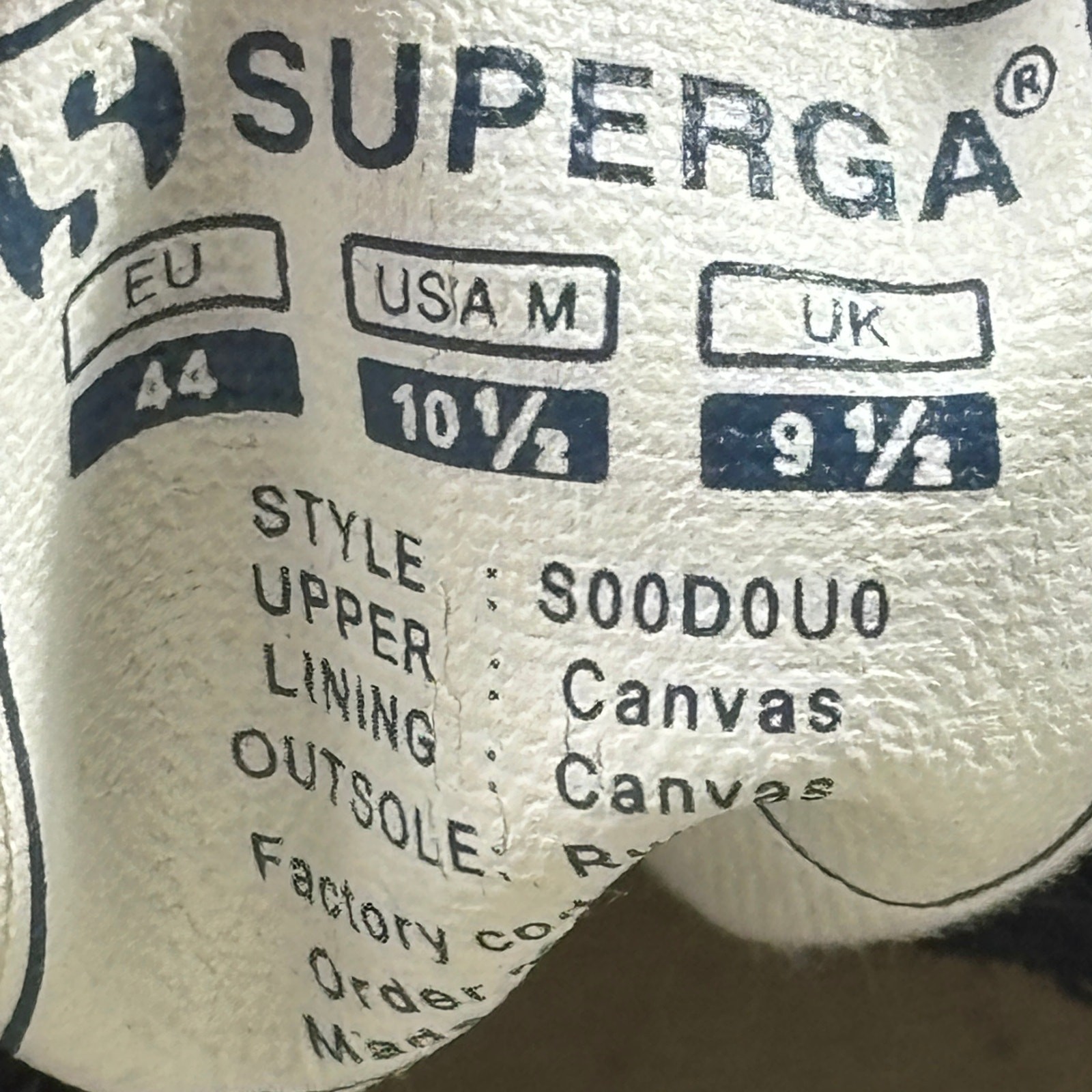 10 CORSO COMO x Superga Low Top Sneakers 10.5 Canvas Graphic Print Black White
