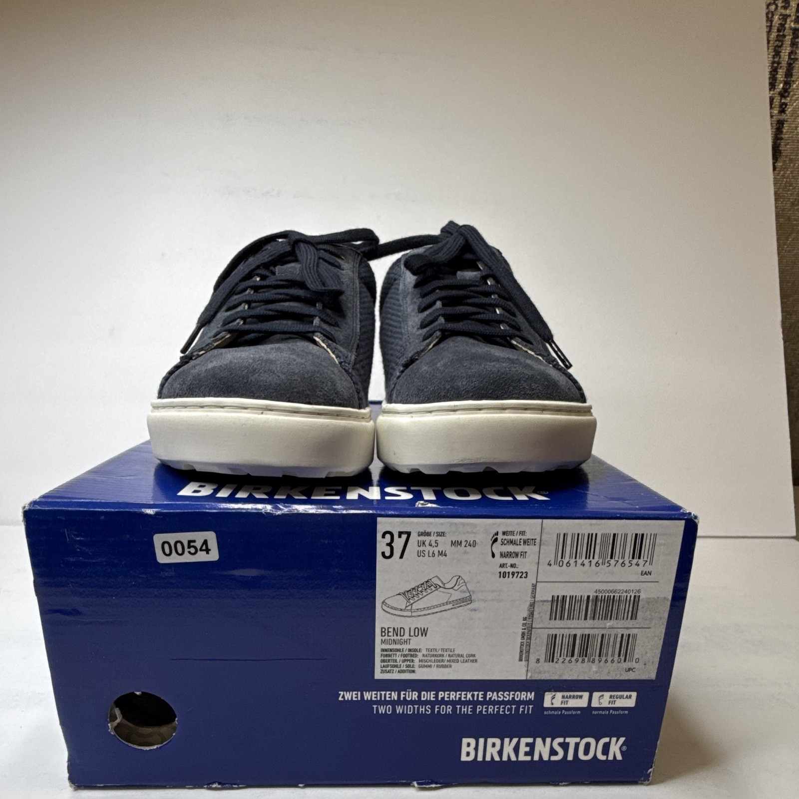BIRKENSTOCK Bend Low Textile Blue Suede Sneakers EU 37 US Women’s 6 Narrow