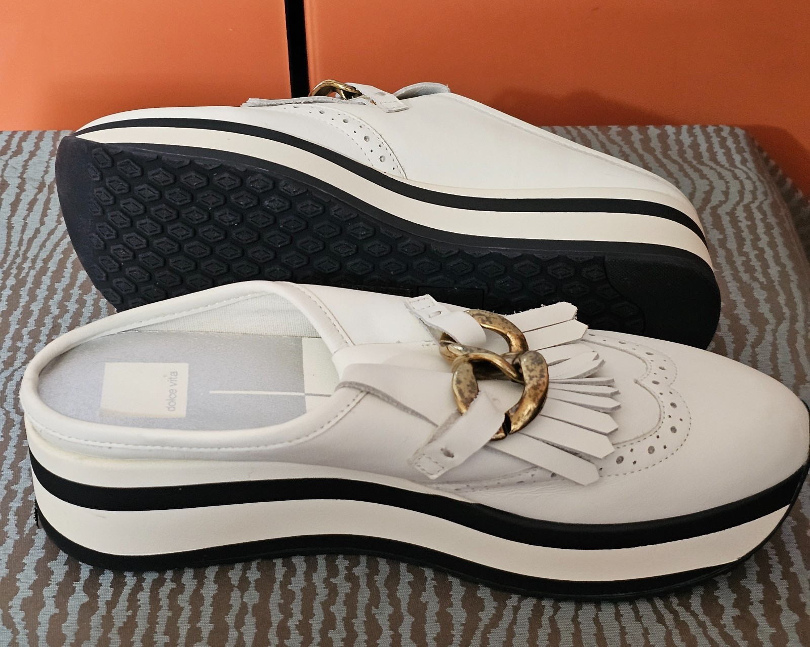 Dolce Vita Rica Sneaker Mule Blk/White Slip On Sz 9.5