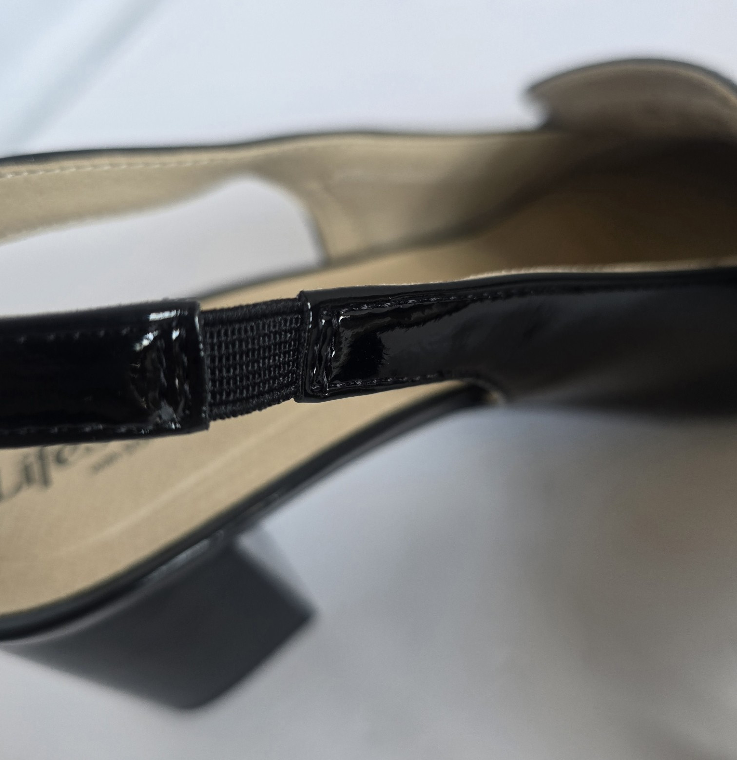 LifeStride Angel Pointed Toe Comfort Block Heel Slingback Pumps Size 7 Wide NIB
