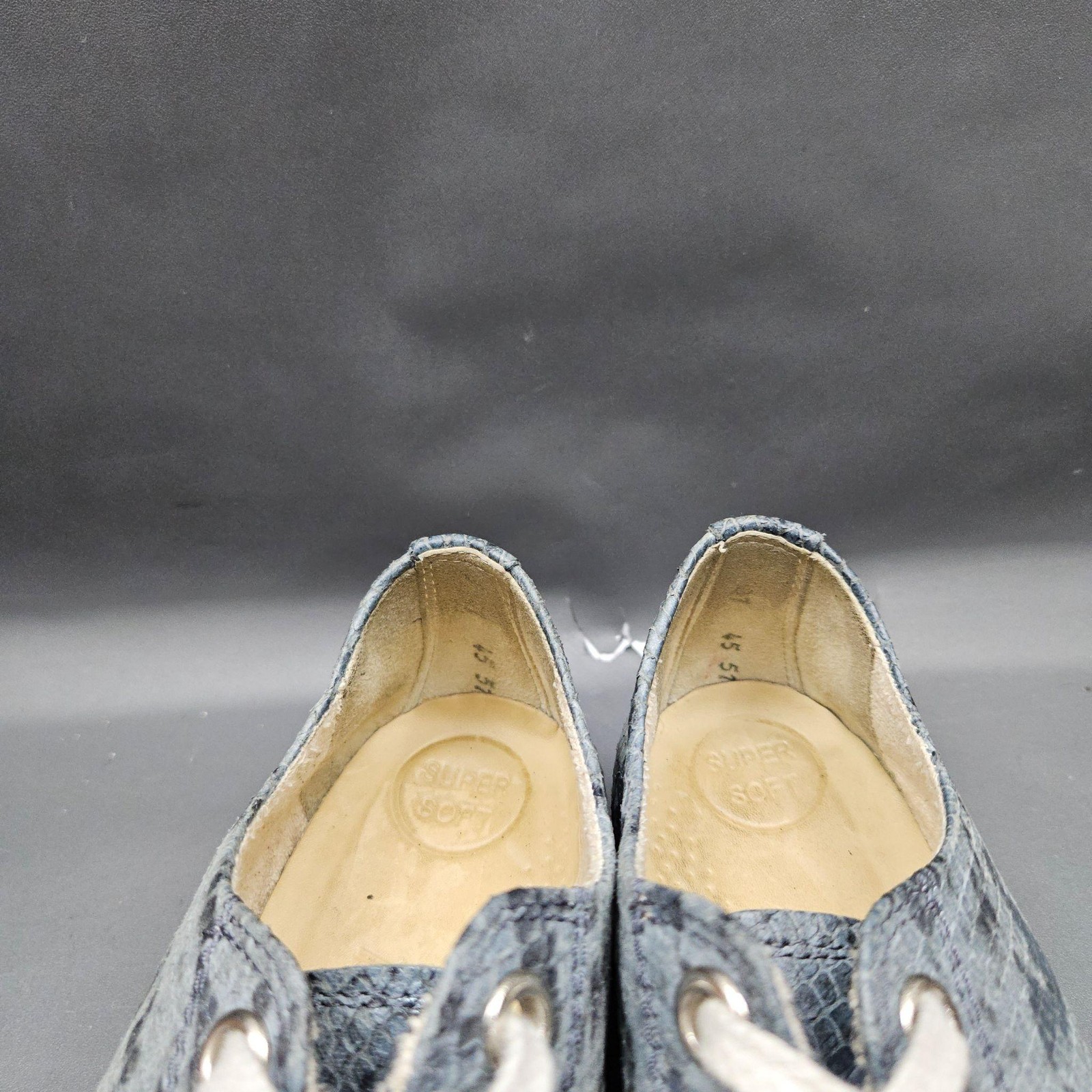 Paul Green Hadley Shoes Womens 5.5 Blue Leather Snake Print Comfort Sneakers