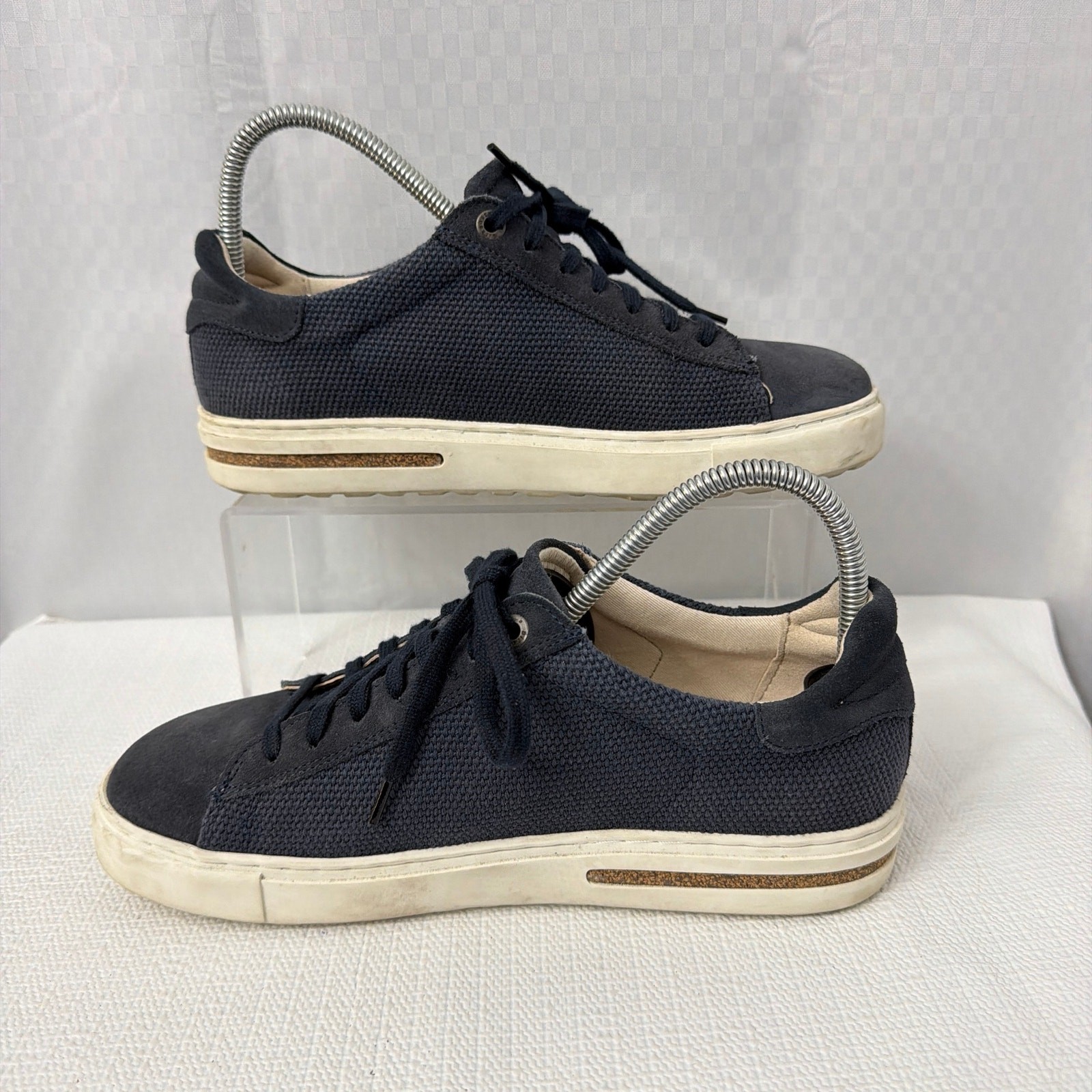 Birkenstock Shoes Womens Size 8 Narrow Bend Low Blue Suede Canvas Sneakers