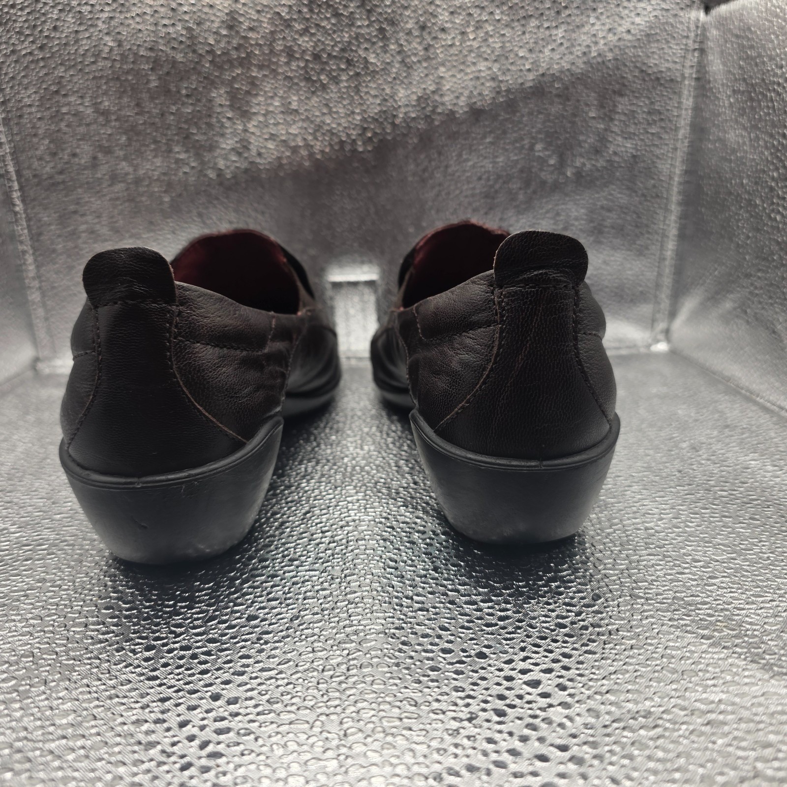 Romika Slip On Loafers 39 US 8.5 Women Cassie Leather Comfort Shoes Brown