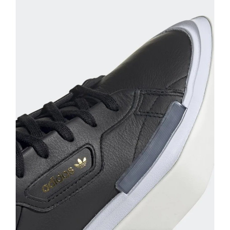 Adidas Sleek Super Platform Sneakers Core Black EE7037 Suede Pony Hair 6
