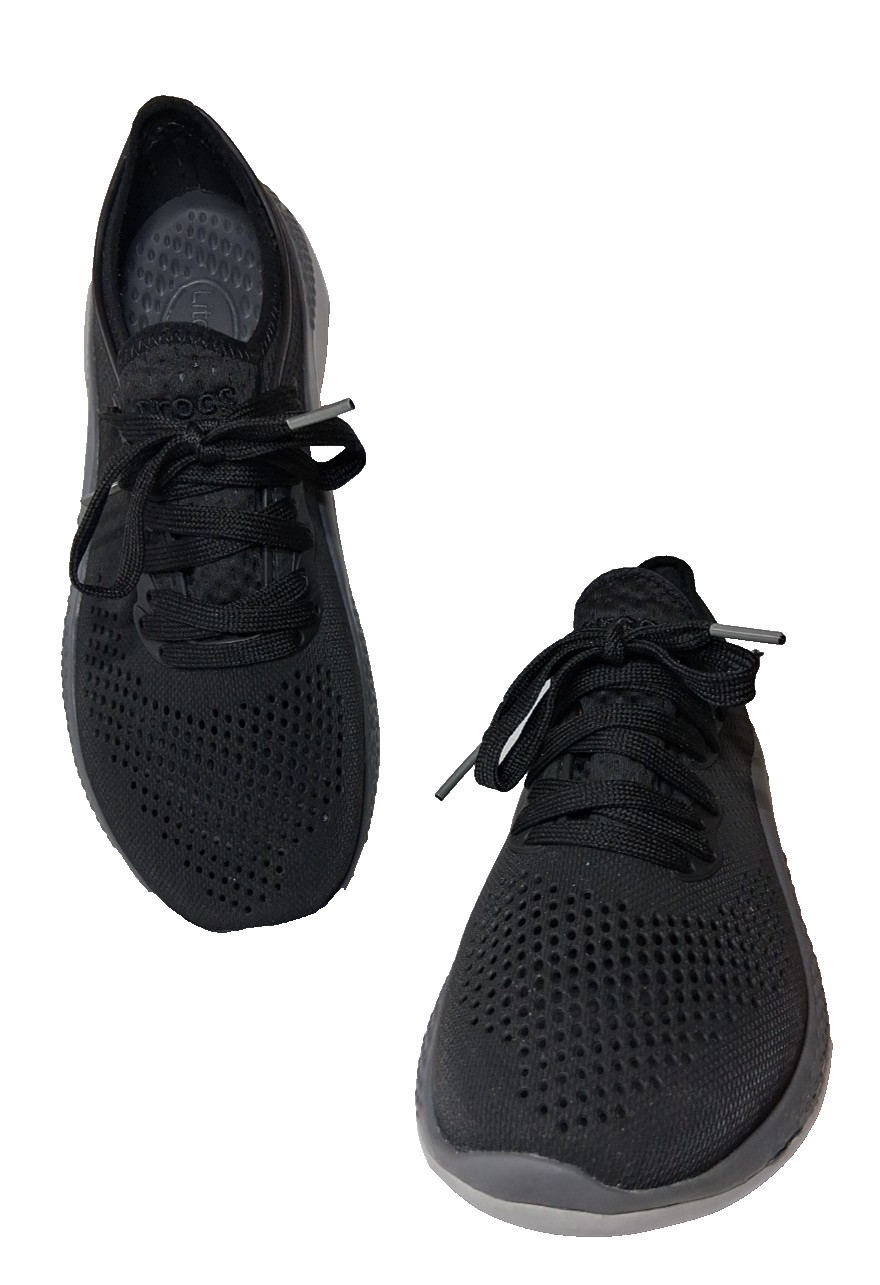 Crocs LiteRide 360 Pacer Sneaker Shoes Women Size 7 Black Grey Beach Waterproof