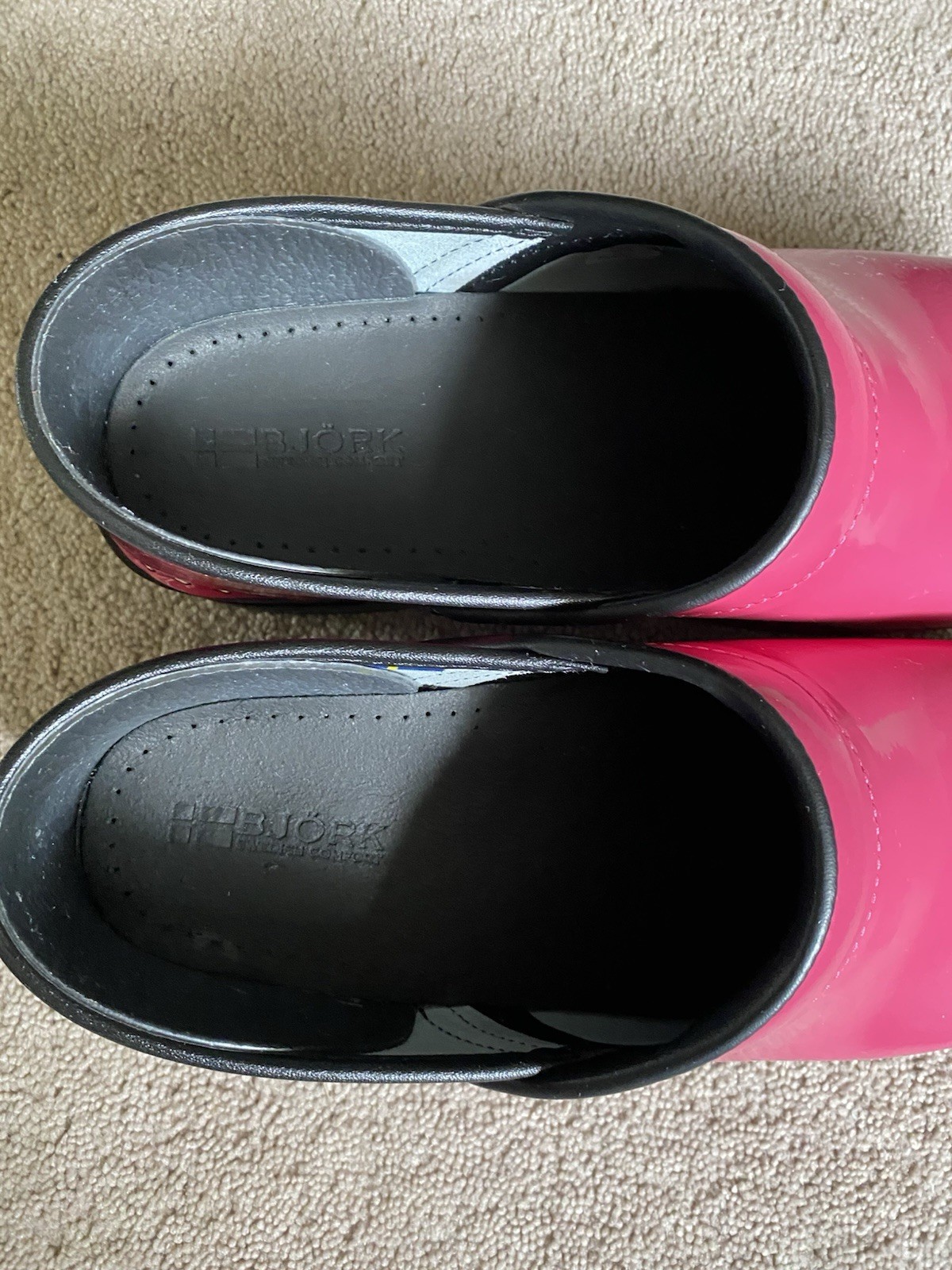 NEW BJork Swedish Professional Clogs Patent Leather PINK 43/44 12.5 Women’s