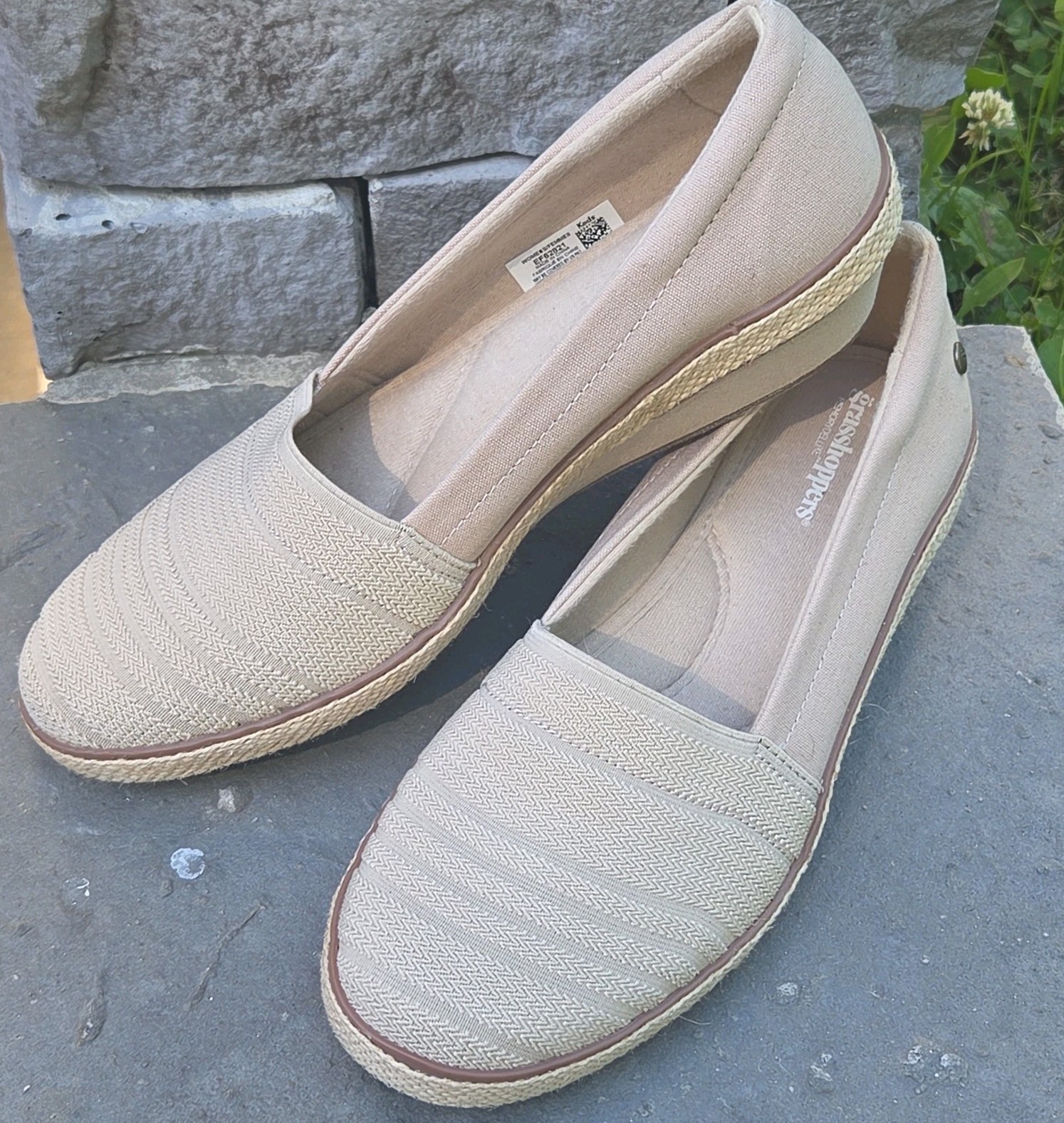 Grasshoppers Blaise Wedge slip-on loafers Stone Size 7.5W