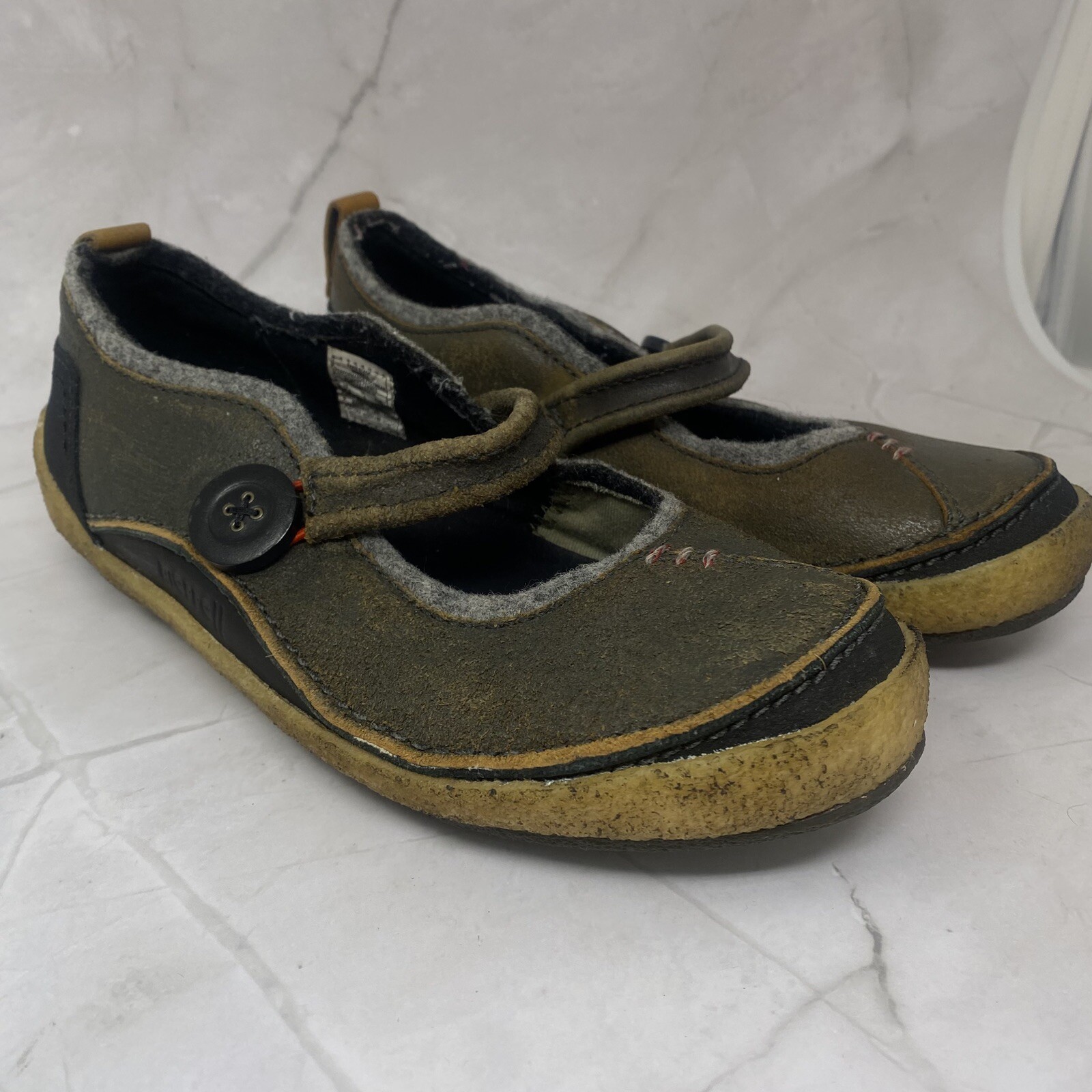 Merrell Womens Paris Saddle Brown Round Toe Mary Jane Shoes Sz 6.5 M