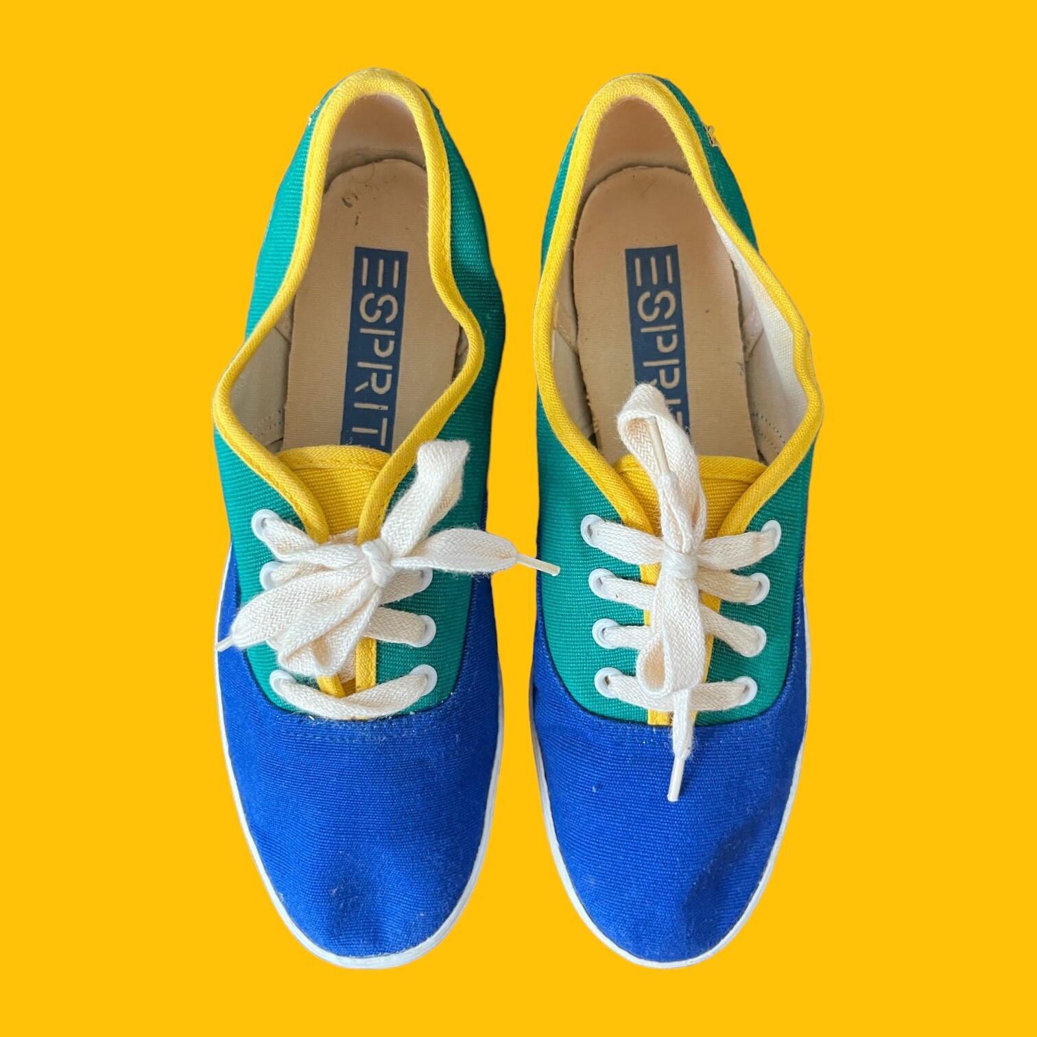 Vintage ESPRIT Canvas Sneakers / USW 6 / GC+ / Retro 80s 90s Colorblock Kidcore