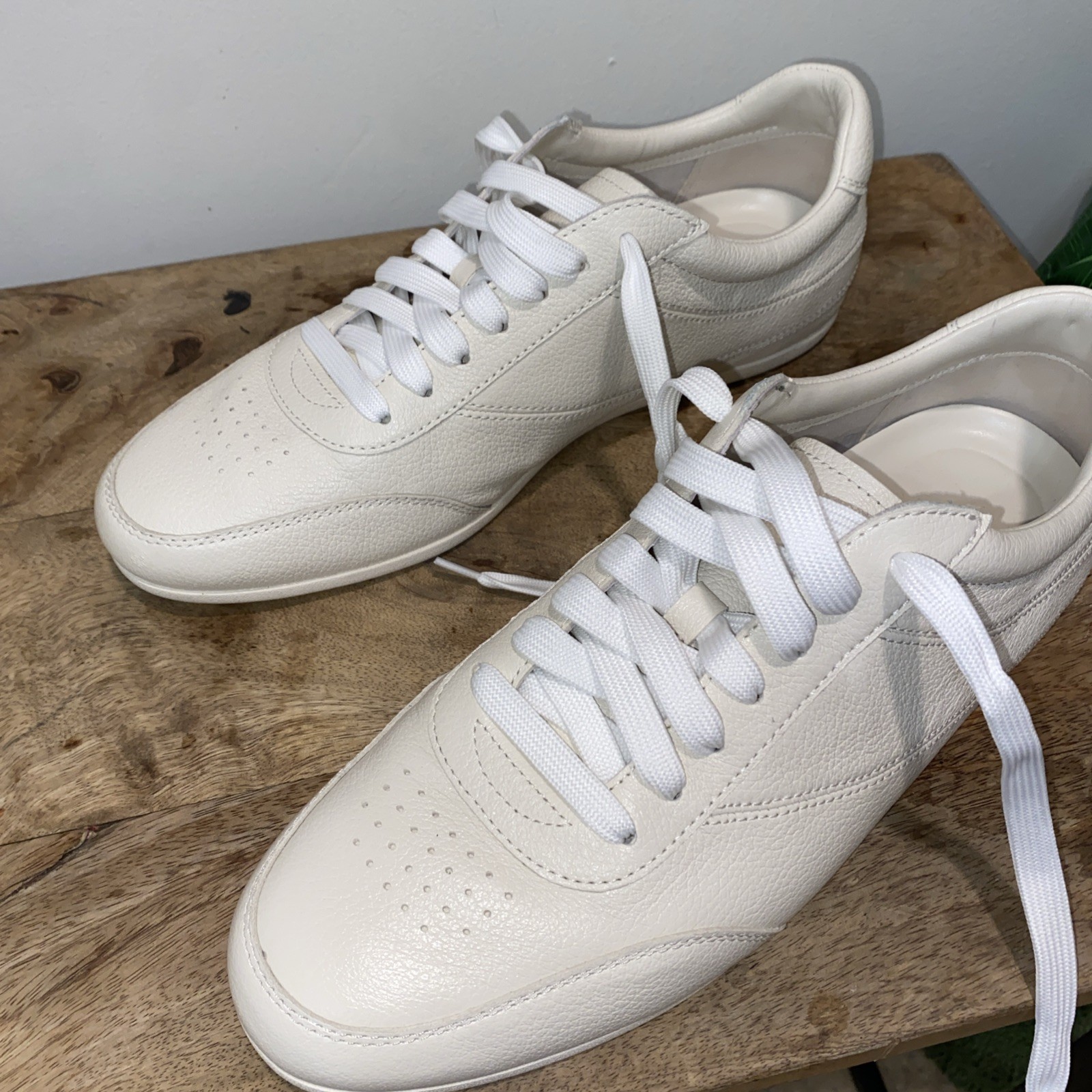Vince, Leather Trainer Shoes, White, US 10.5 Eur 44.5