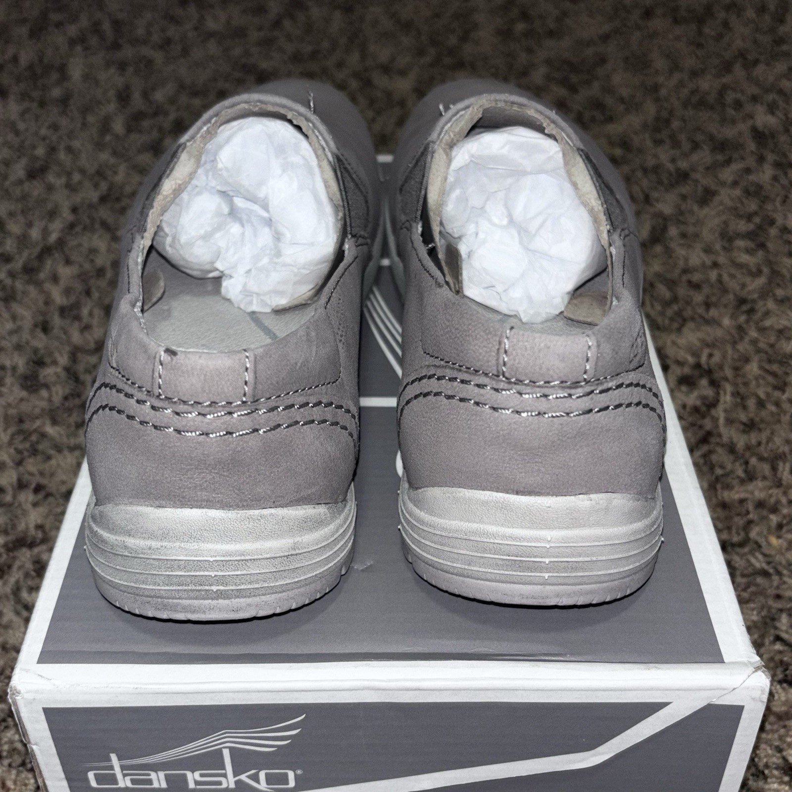 New Dansko Laraine Dove Waterproof Nubuck Casual Sneakers Shoes Women 37 6.5 7