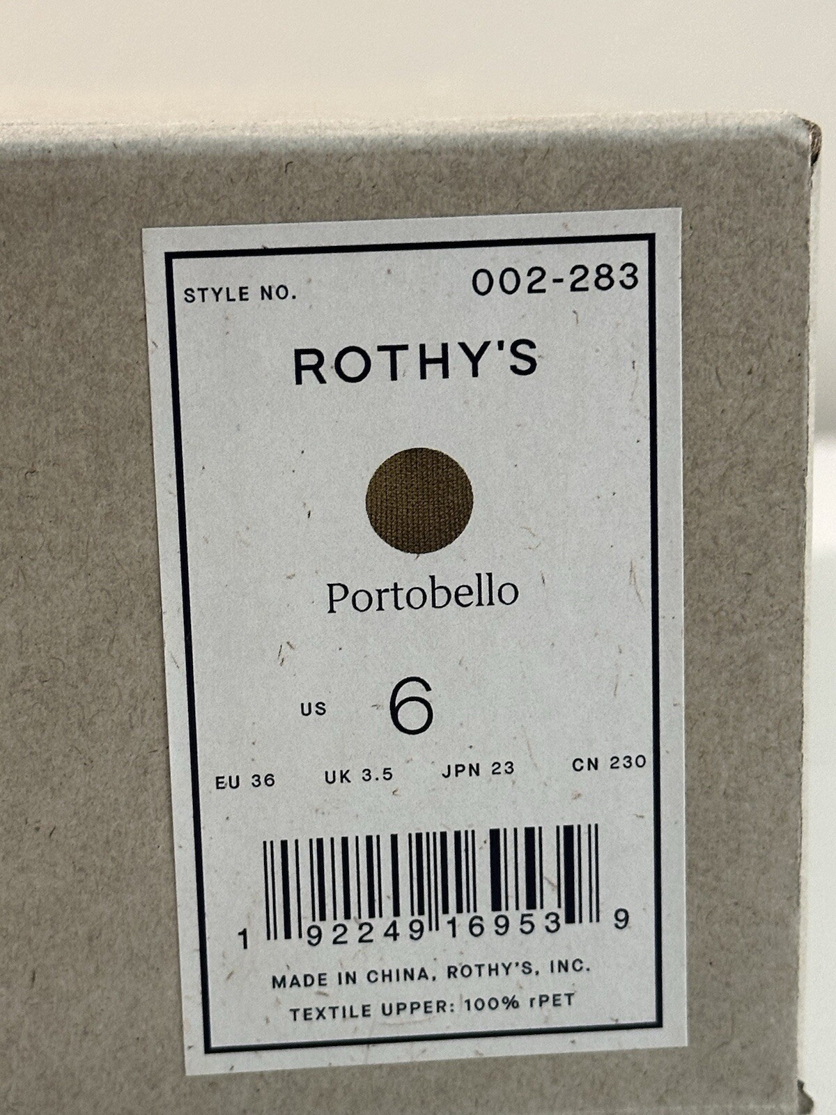Rothy’s Women’s The Point – Portobello – Size 6 – Brand New!!