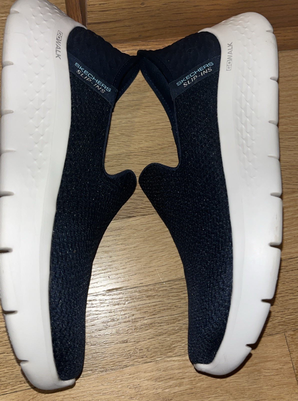 Skechers Slip Ins Go Walk Navy Blue Women’s Sz 8.5 Walking Shoes Cushion Comfort