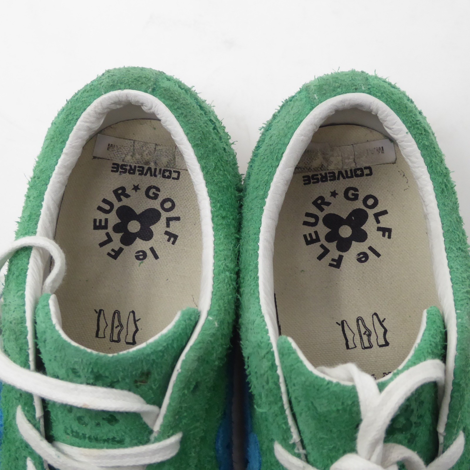 Converse Golf Le Fleur One Star Sneakers Shoes Suede Green Womens 9.5 Low Top