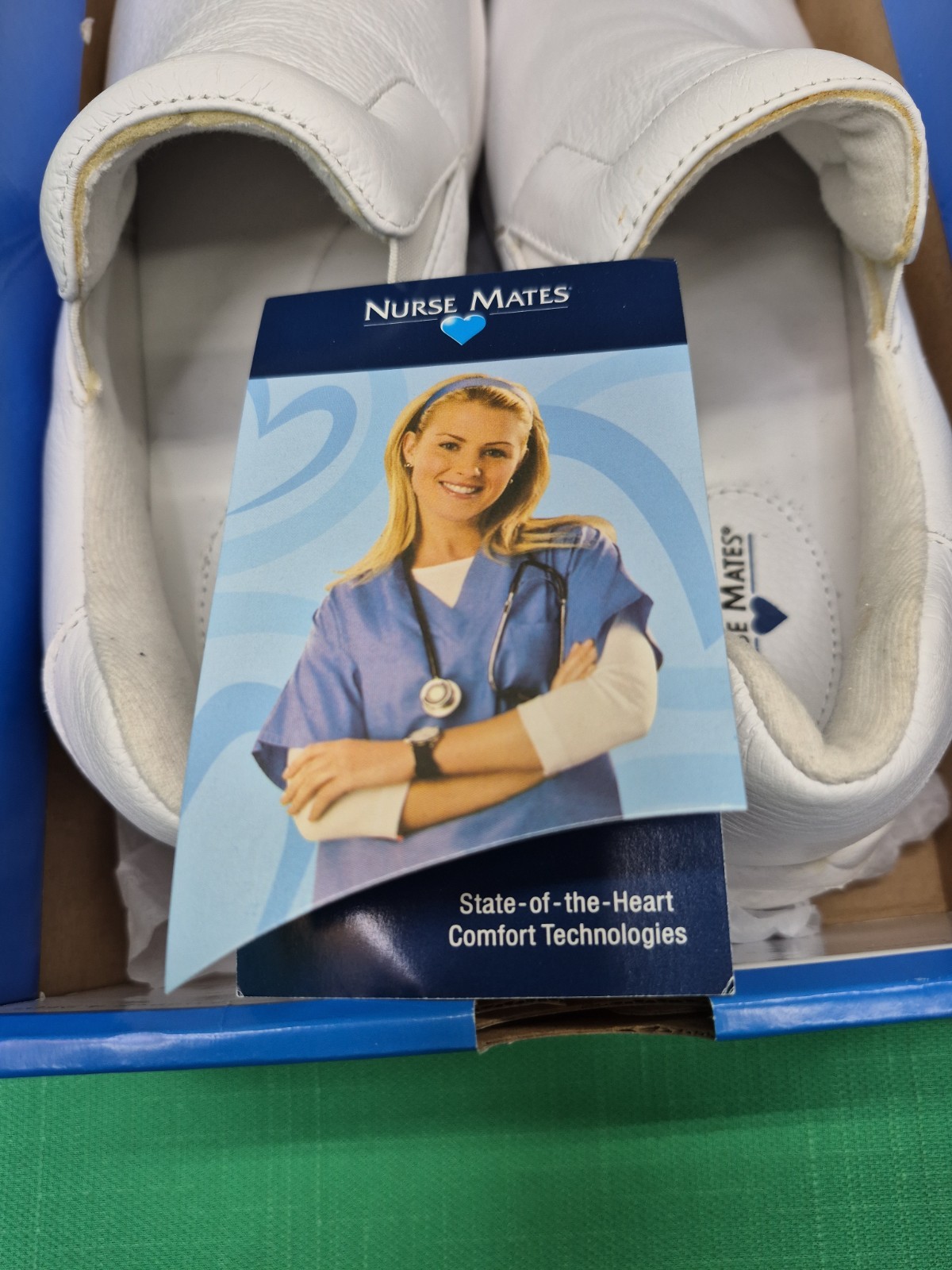 (M) 229904 NURSE MATE WOMEN SHOE DOVE WHITE SLIP RESISTANT NEW w BOX Euro 40.5