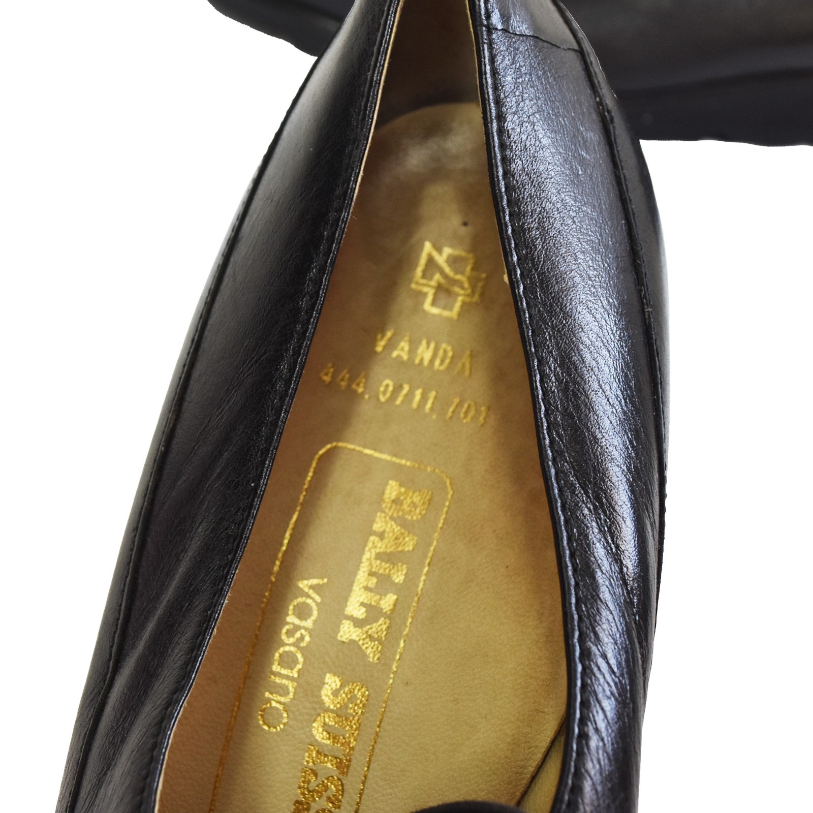 Bally Women’s Leather Wedge Loafers Shoes Black White EU 37 US 6 UK 4 Comfort
