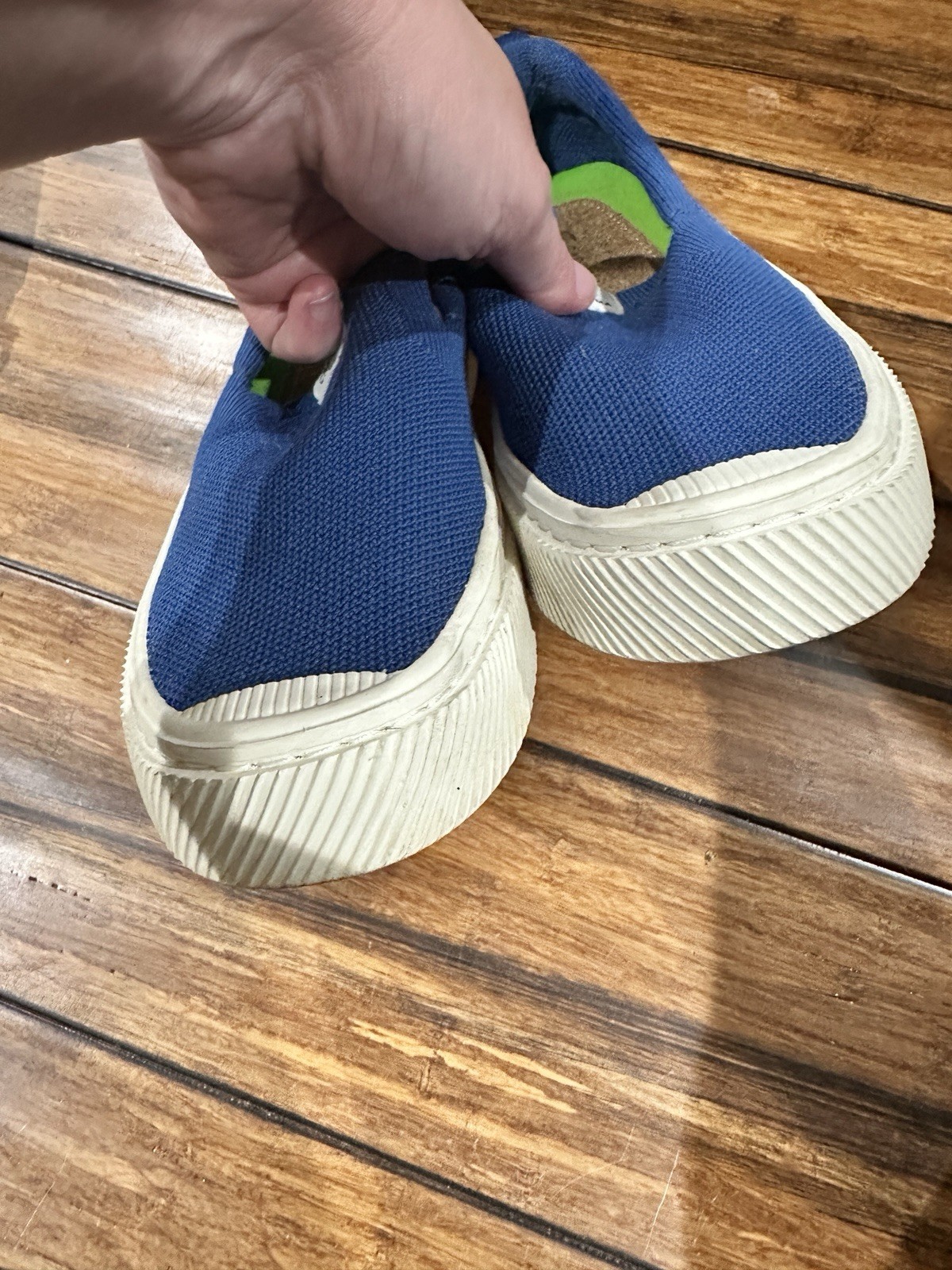 Cariuma Mineral Blue Knit Slip-on Sneaker Size 6 Loafer Easy On Sustainable