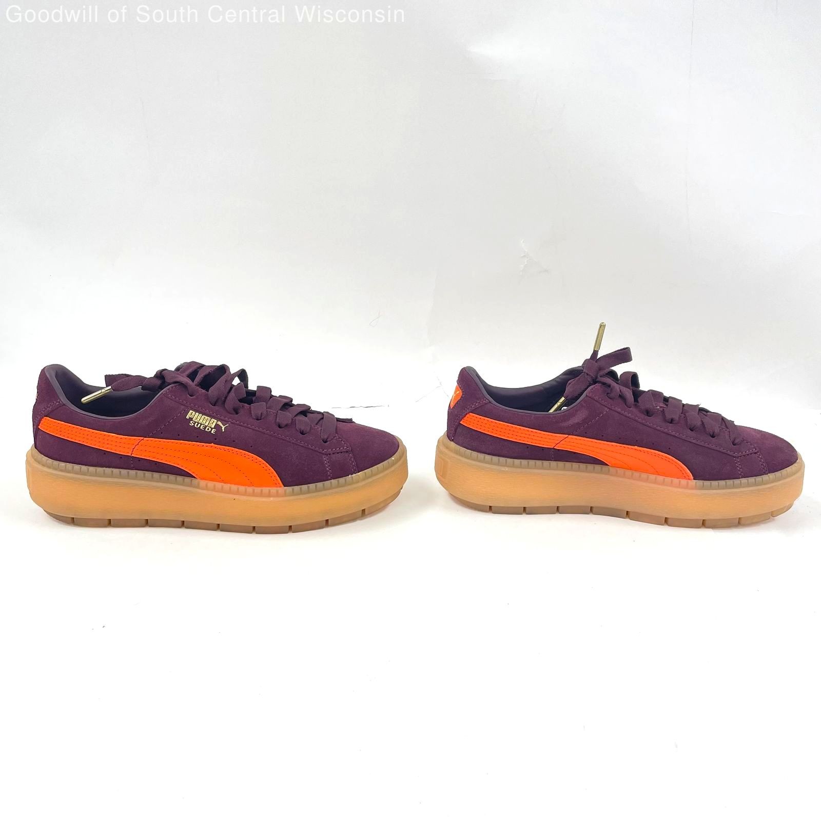 Puma Women’s Burgundy Platform Trace Block Shoes – US 8.5