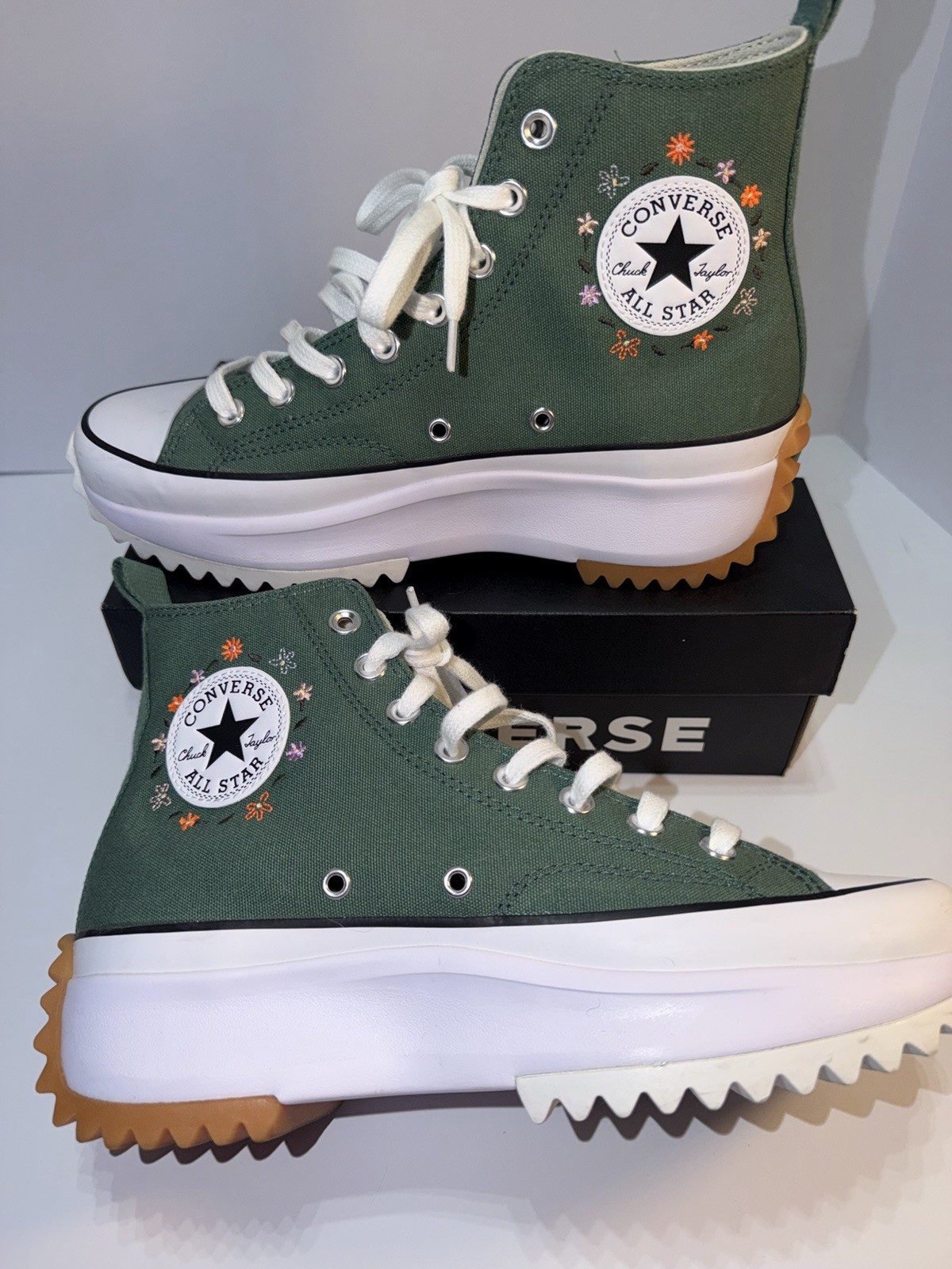 NEW Women’s CONVERSE Run Star Hike Little Flowers Stars A11562C Shoes FREE SHIP
