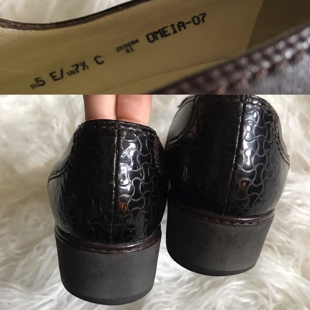 Bally Brown leather/patent leather shoes
