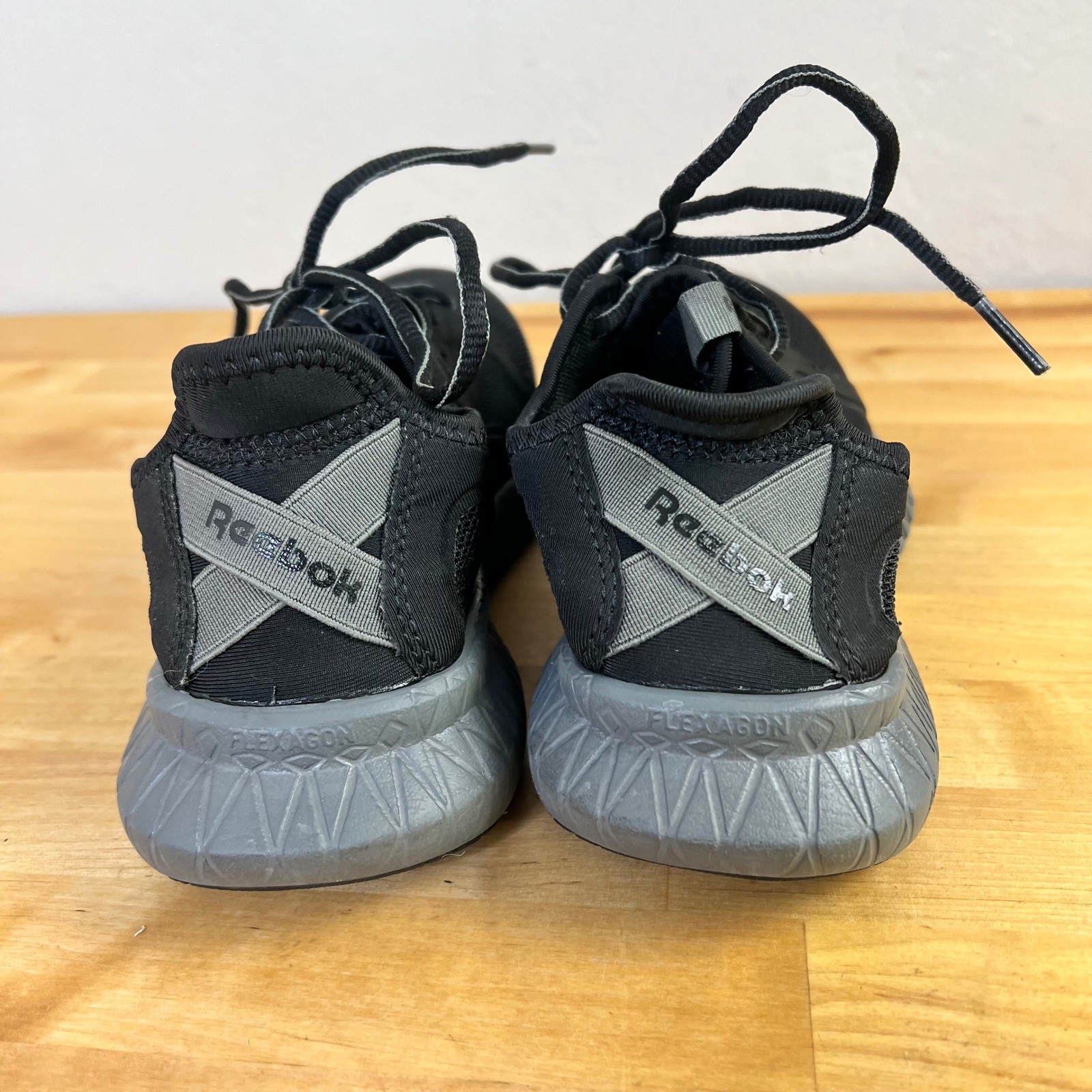 Reebok Flexagon 3.0 Work Shoes Black Composite Toe Safety Sneaker Ws 6 NO INSOLE