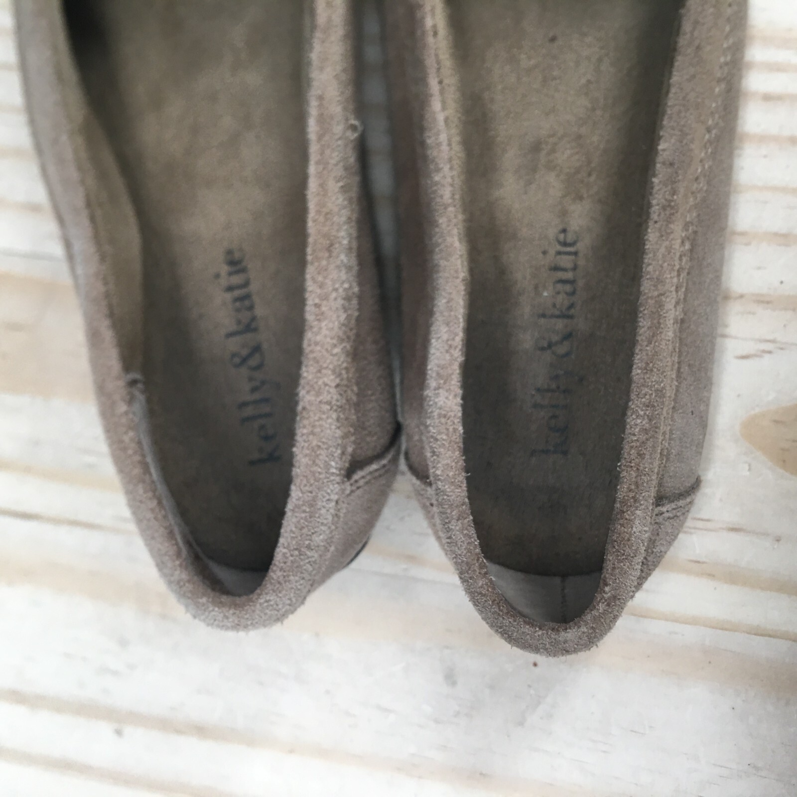 Kelly & Katie Shoes Womens 6.5M Glenn Loafers Brown Leather Slip On Casual Flats