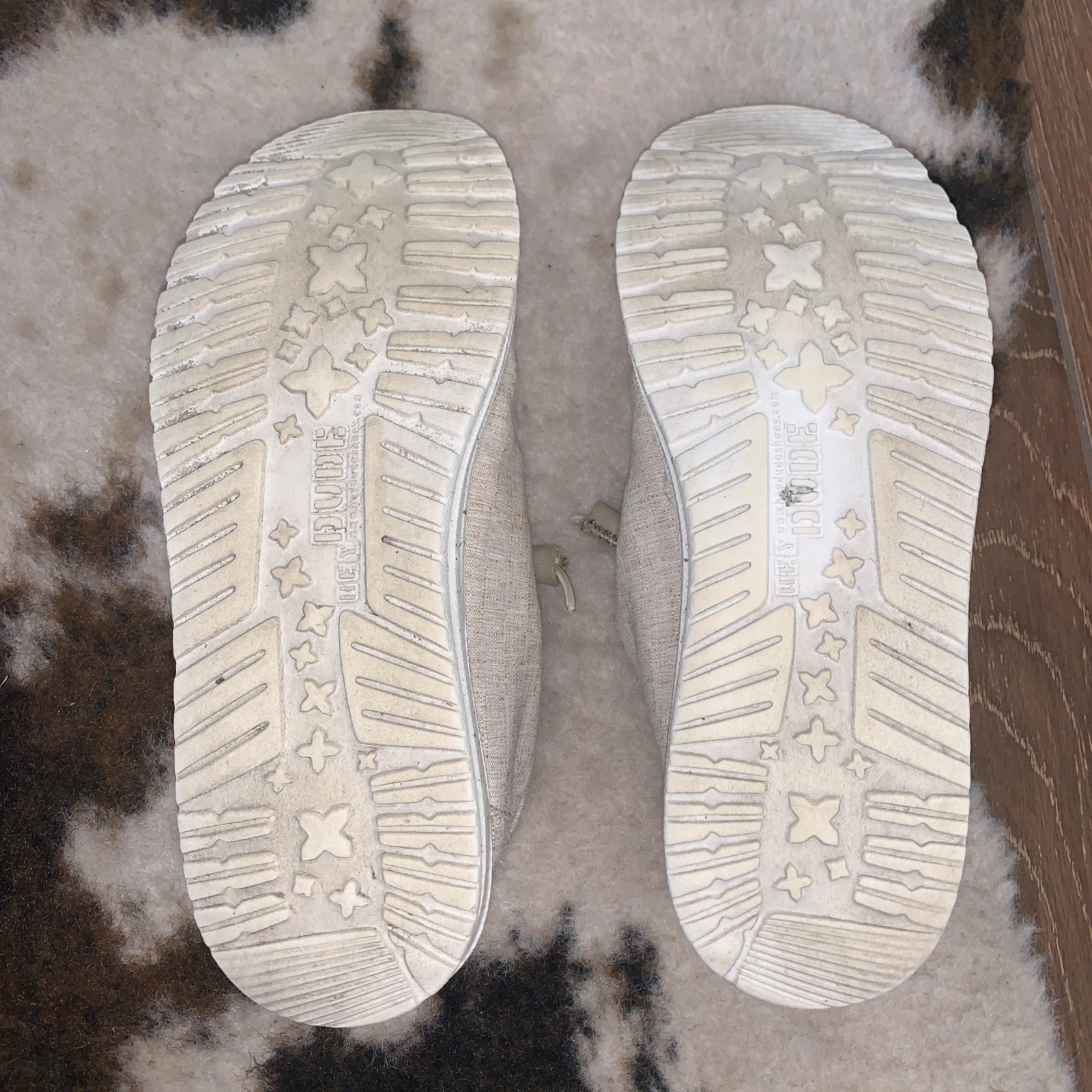 hey dude wendy 9 Chambray White Nut Beige Preowned