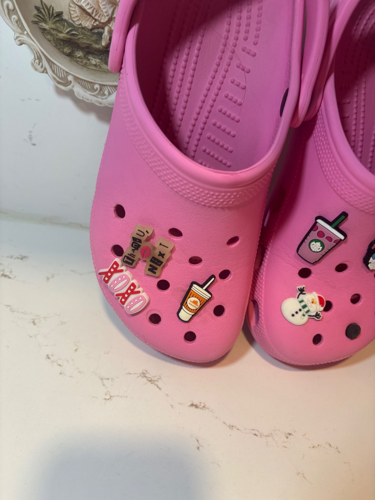 Crocs Womens Shoes Size 9 Pink Rubber Activewear Slip Ons