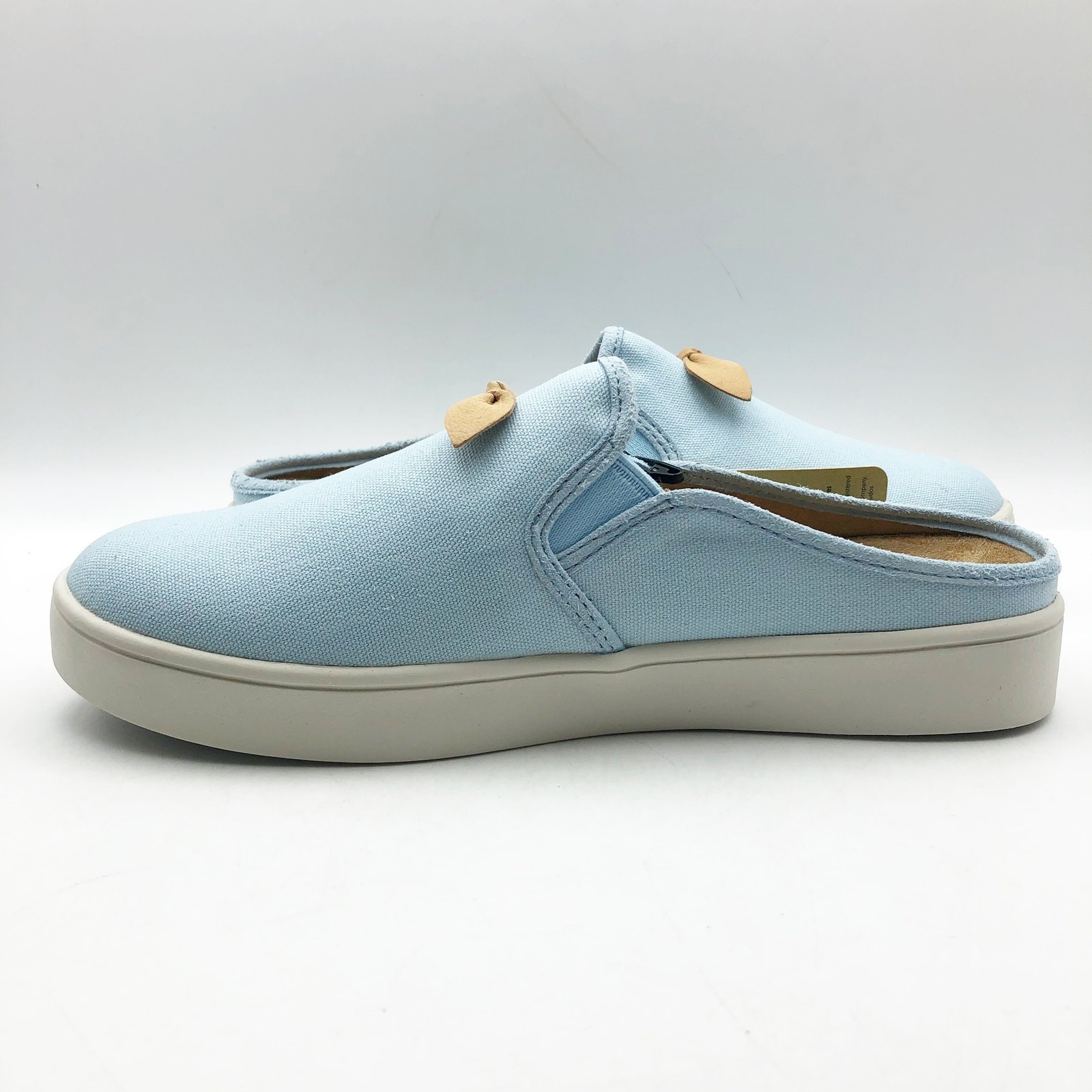 Spenco Womens Audrey Casual Slides 8 WIDE EU 38.5D Cool Blue Sneaker Mule NIB