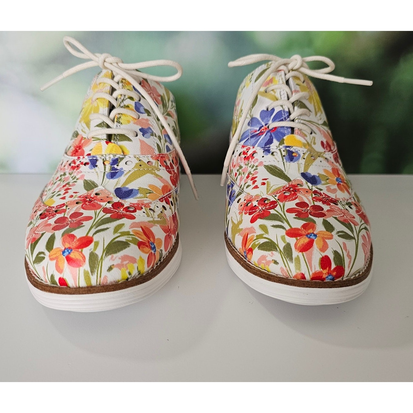 NEW Cole Haan Original Grand Floral Wingtip Oxford Casual Shoes 8.5 B