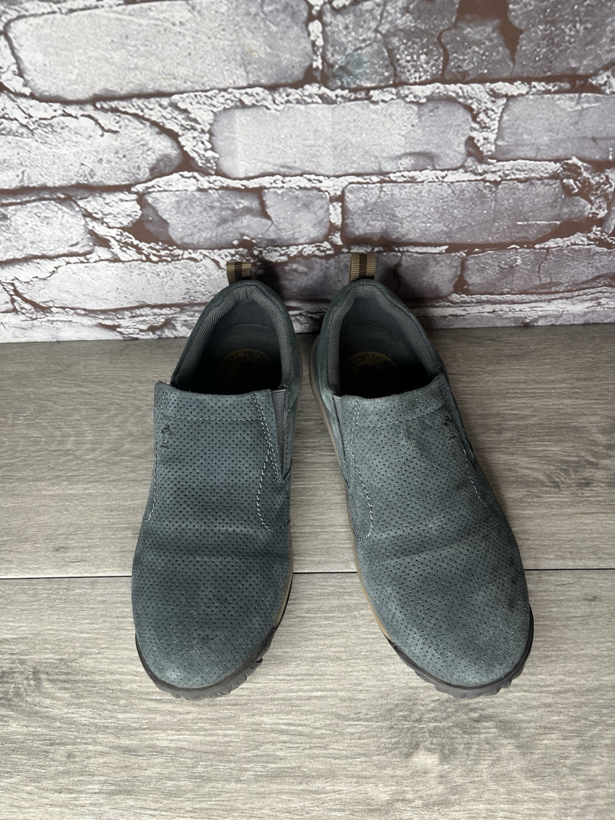 Panama Jack Blue Suede Textile Loafers Athletic Shoes Women Sz 35EU/5M US