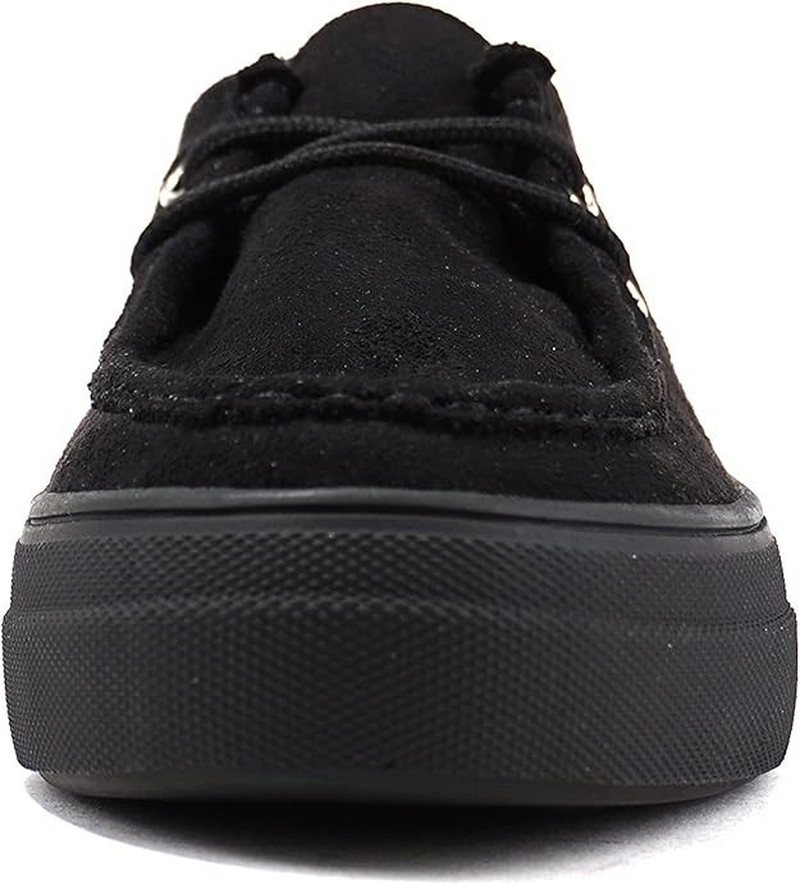 Women Black Suede Slip on Platform Sneakers Comfort Casual Flats Shoes Soda 6.5