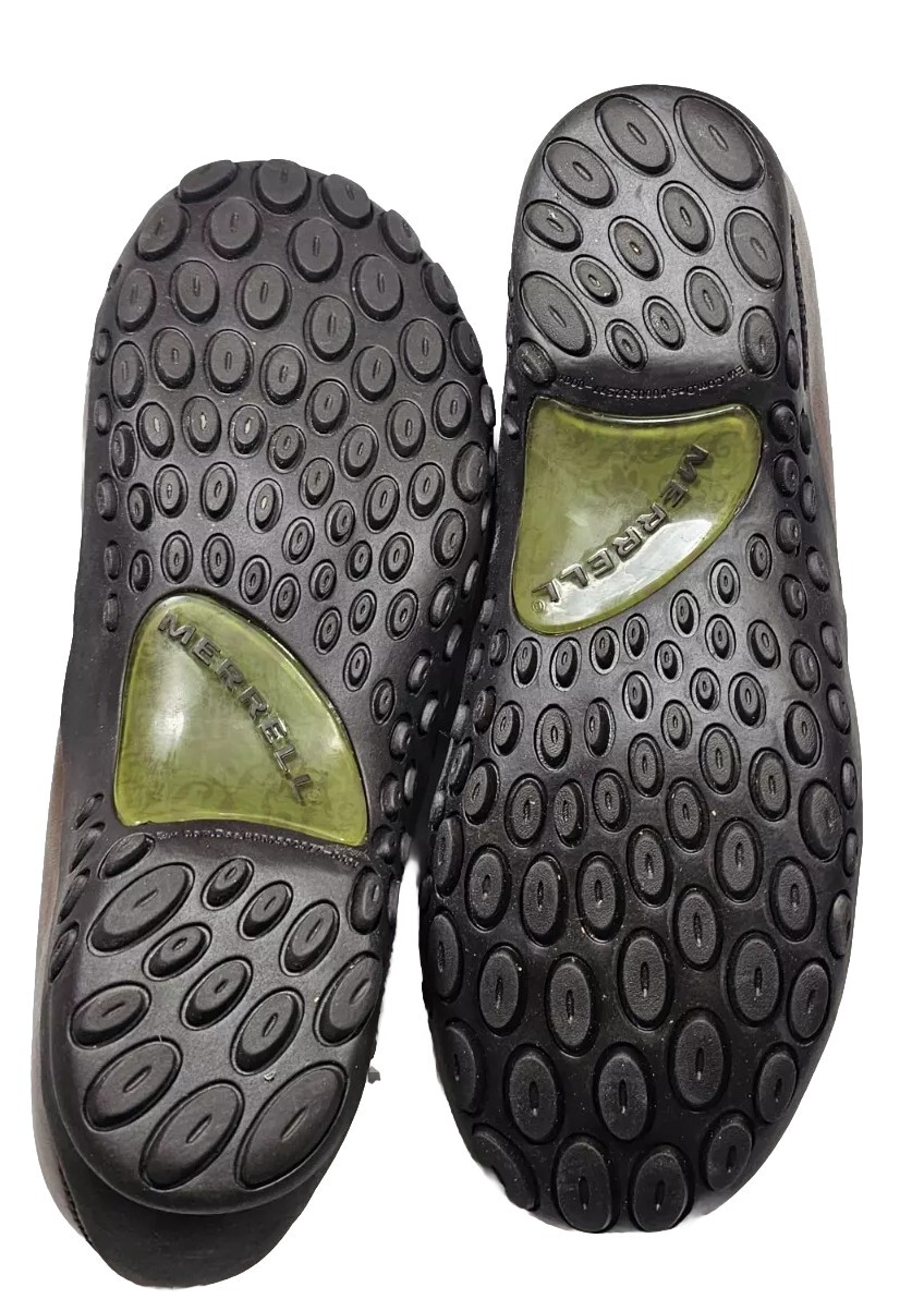 MERRELL PERFORM. ‘PLAZA GLIDE SADDLE’-Brown Leather, Womens Loafer Shoes-(8)