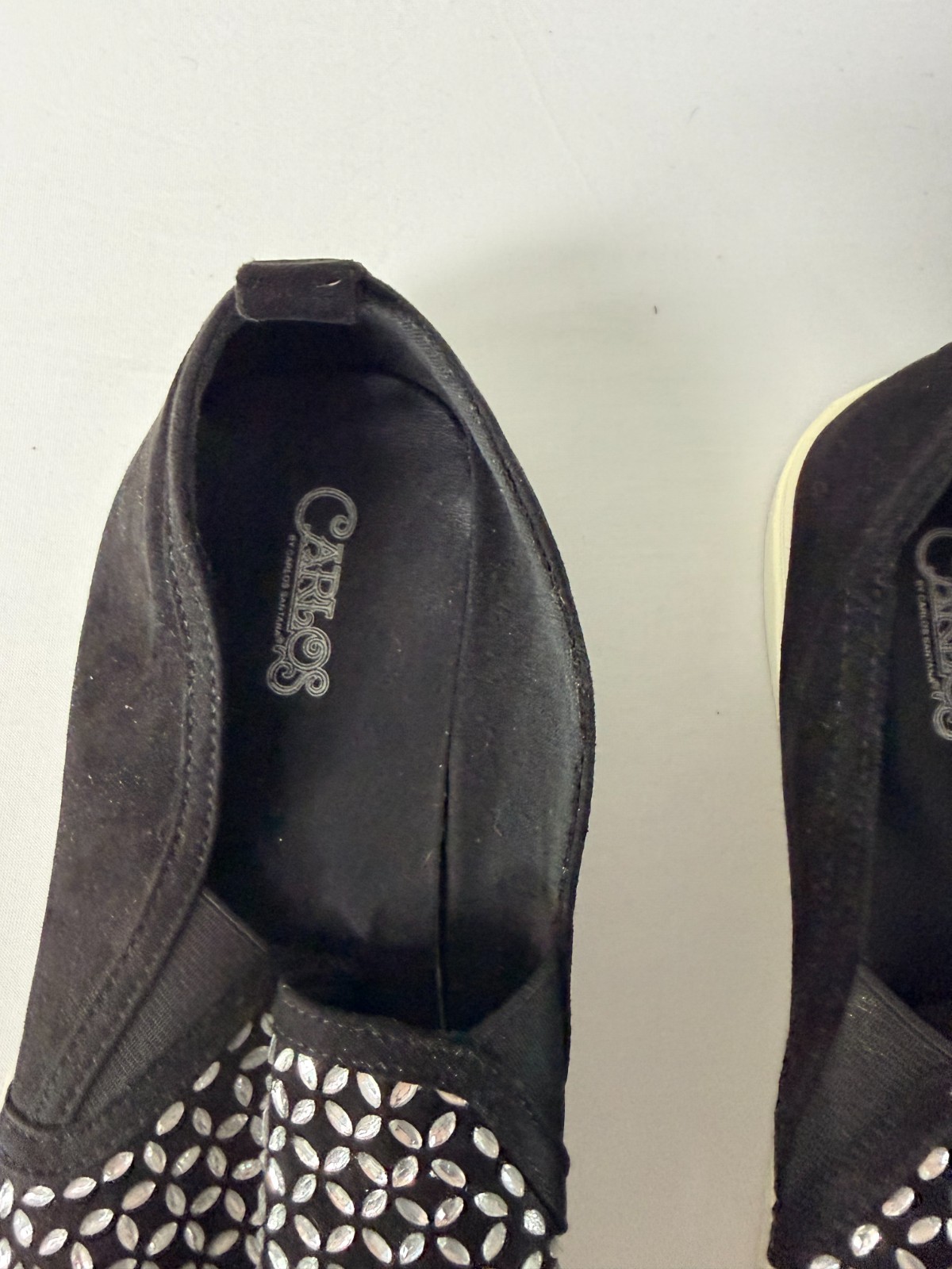 Carlos Santana Women’s Slip On Shoes Size 10 Black White Pattern Casual