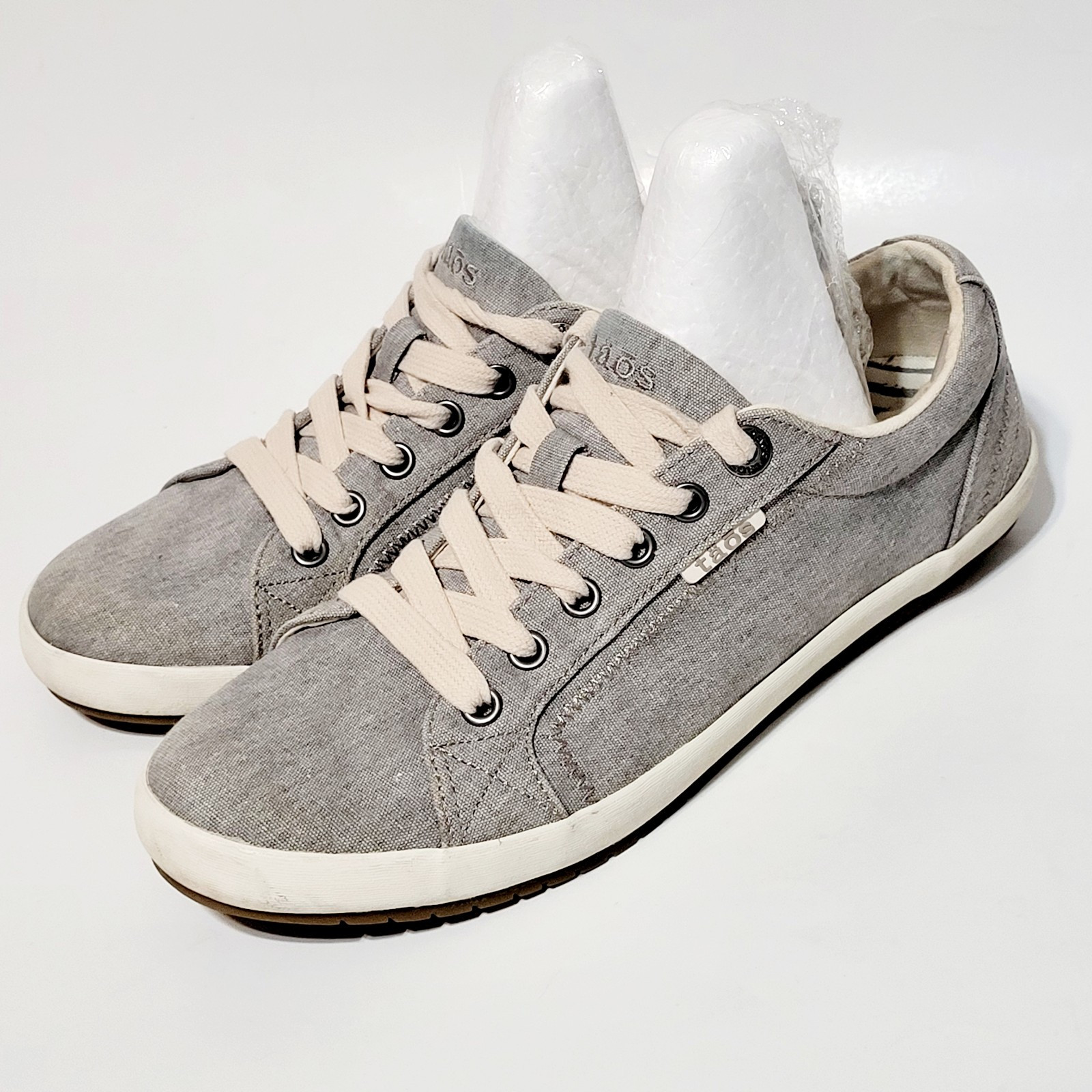 Taos Star STA12844 Gray Wash Canvas Casual Lace Up Sneaker Shoes Wms 9US 40-41EU