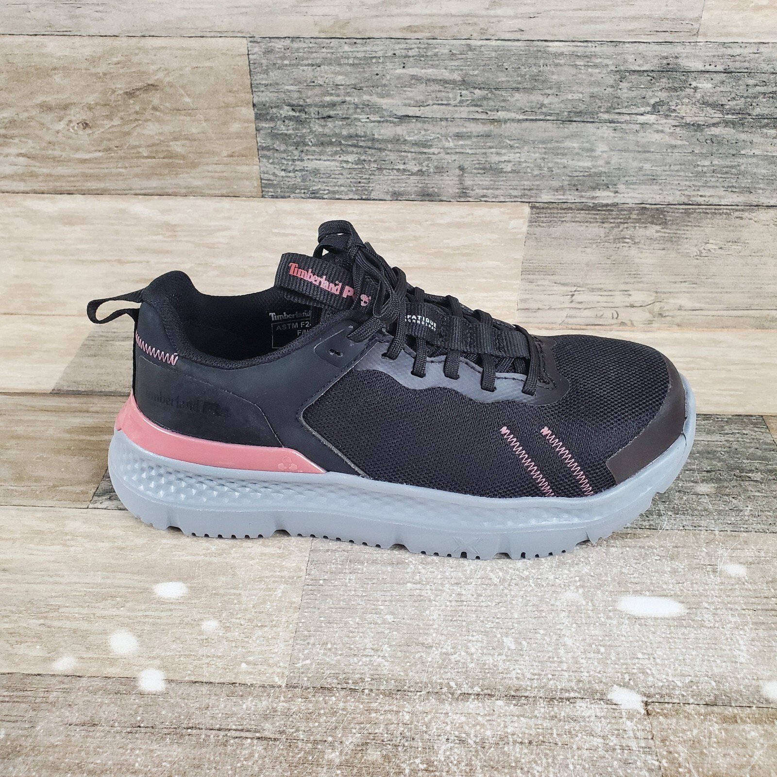 Timberland Pro Setra Womens Work Shoes Sz 5.5 W Composite Toe Black Rose Sneaker