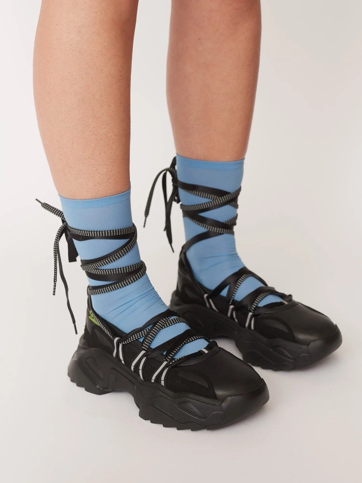 Lazy Oaf Happy Sad Lace Up Ballet Women’s Sneakers Shoes Size 40 EU 9 US Black