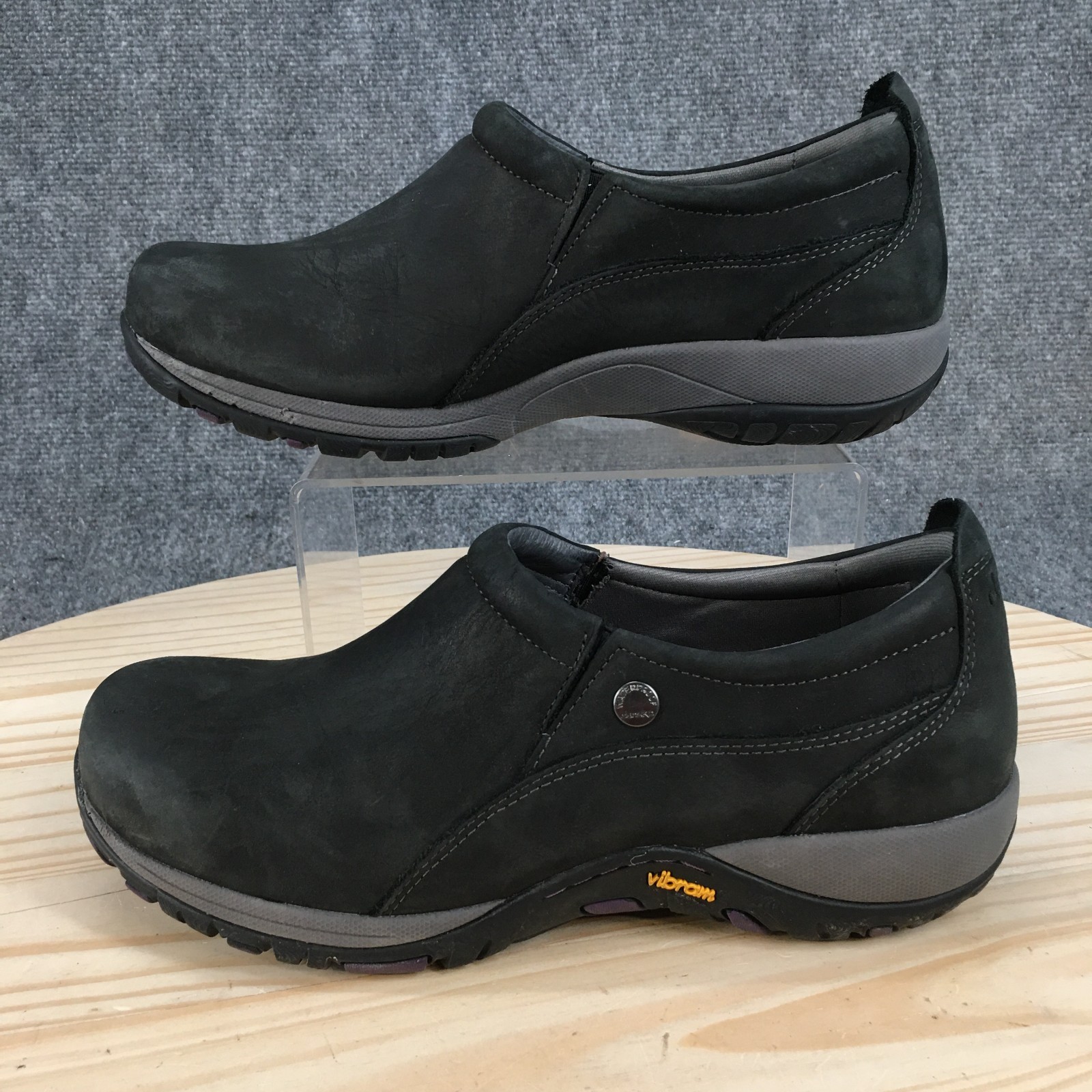 Dansko Patti Waterproof Slip On Shoes Womens 40 Vibram Leather Black 4353100294