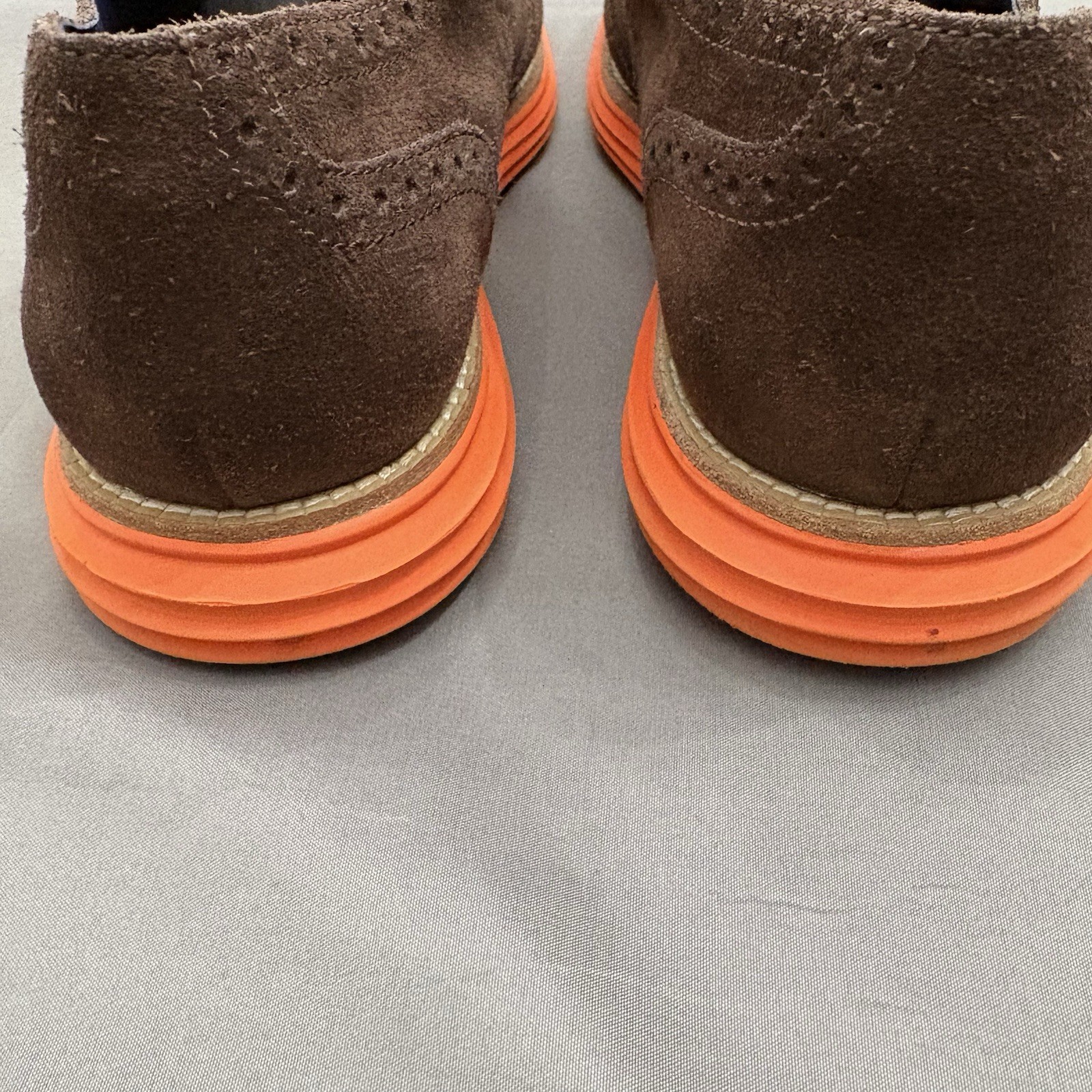 Cole Haan Men’s Brown Shoes Lunargrand Suede Wingtip Oxfords Dress 9.5M C11097