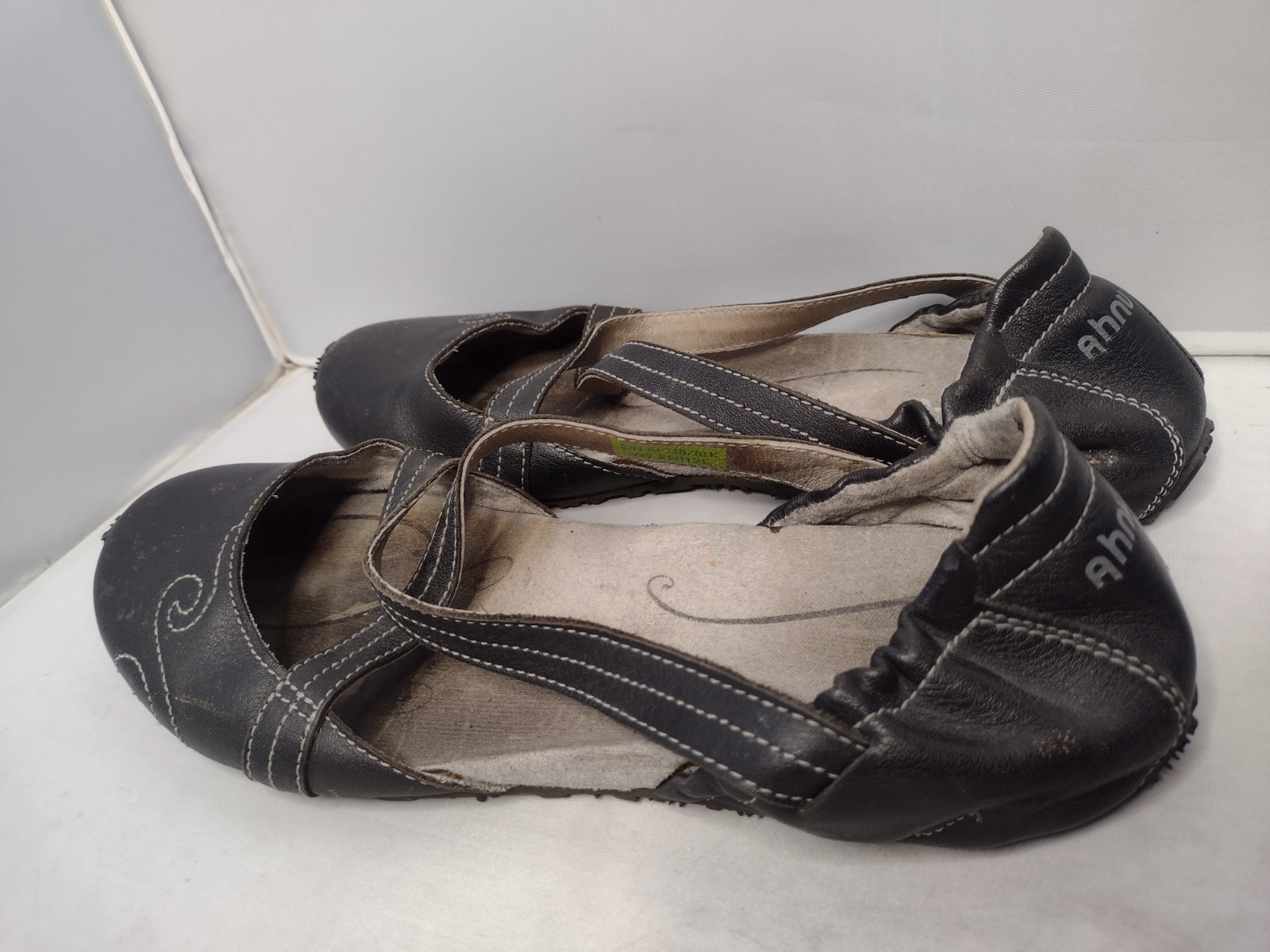 Ahnu Shoes Womens Karma Latitude Leather Mary Jane Shoes Sandals 7 Black A31
