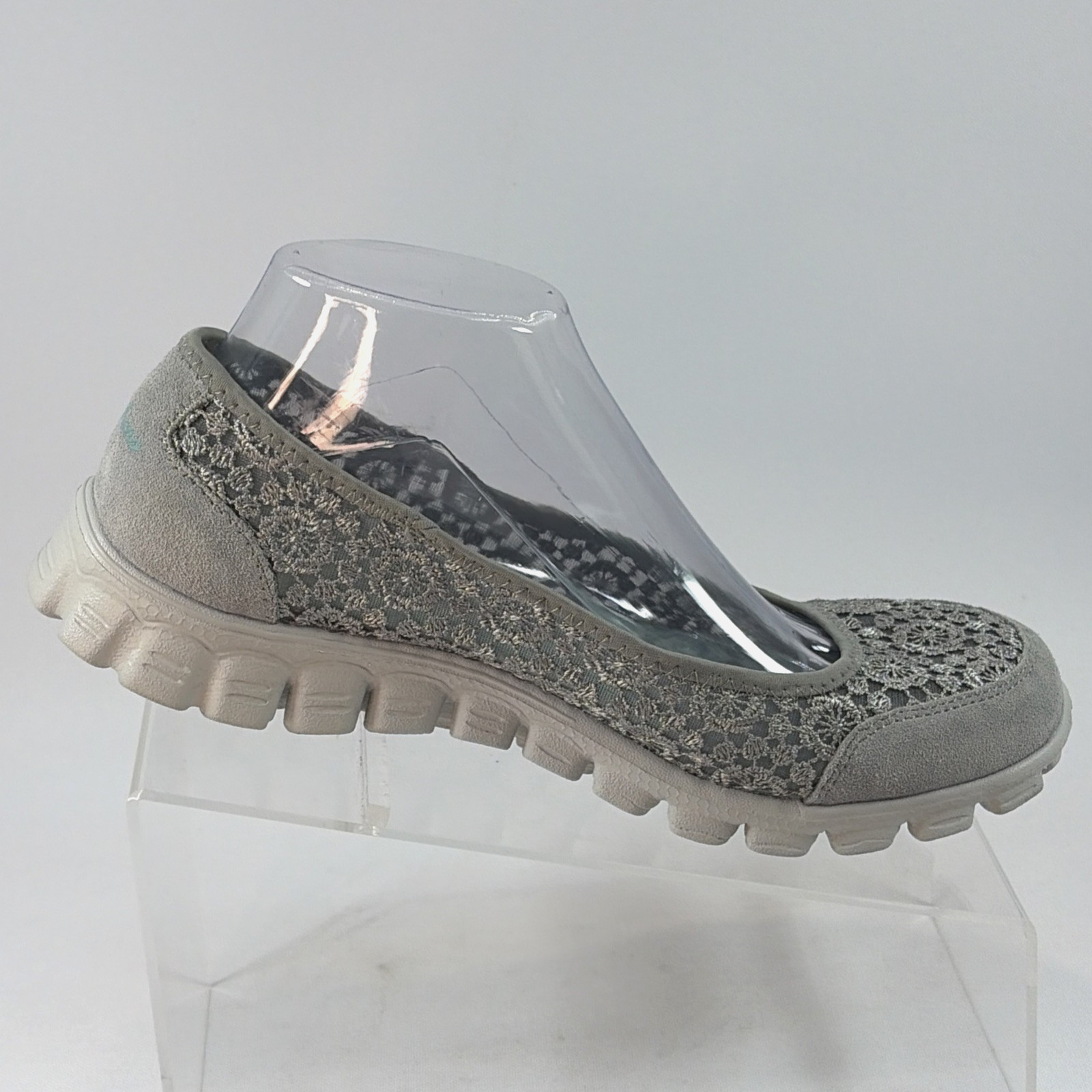Skechers EZ Flex 2 Flighty Shoes Women’s 8.5 Gray Memory Foam Ballet Flats 22836