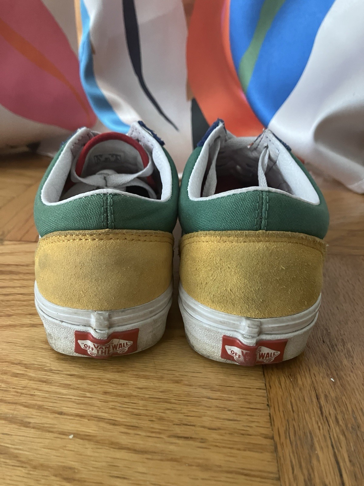 Vans Old Skool Yacht Club Rainbow Suede Low Skate Sneakers M 5 W 6.5