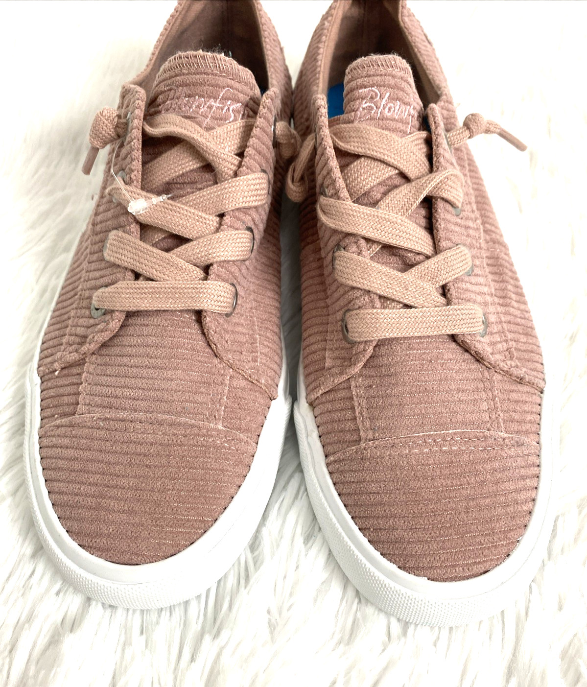 Blowfish Malibu Maxine Sneakers Shoes Womens Pink Cotton Corduroy Lace Up